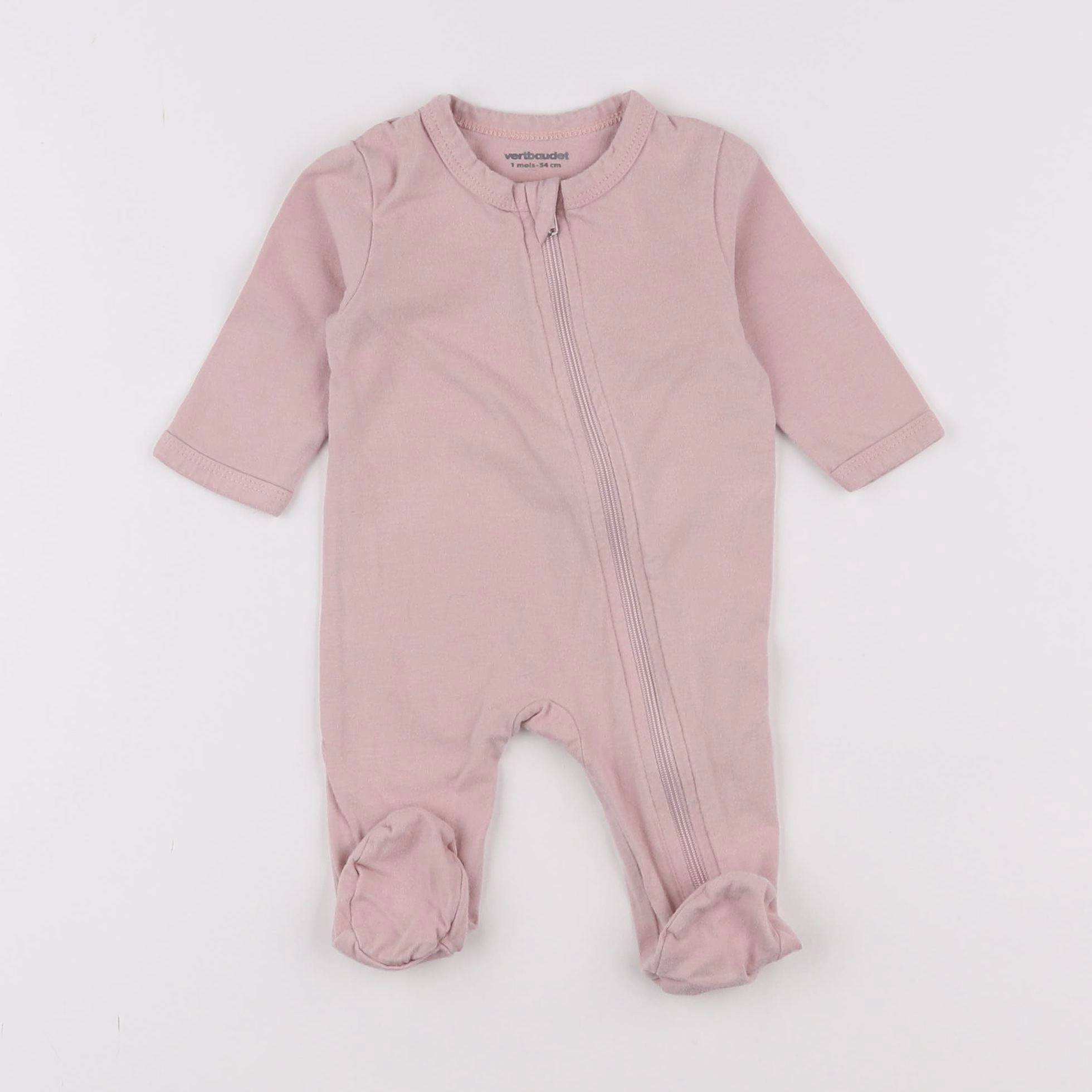 Vertbaudet - pyjama coton rose - 1 mois