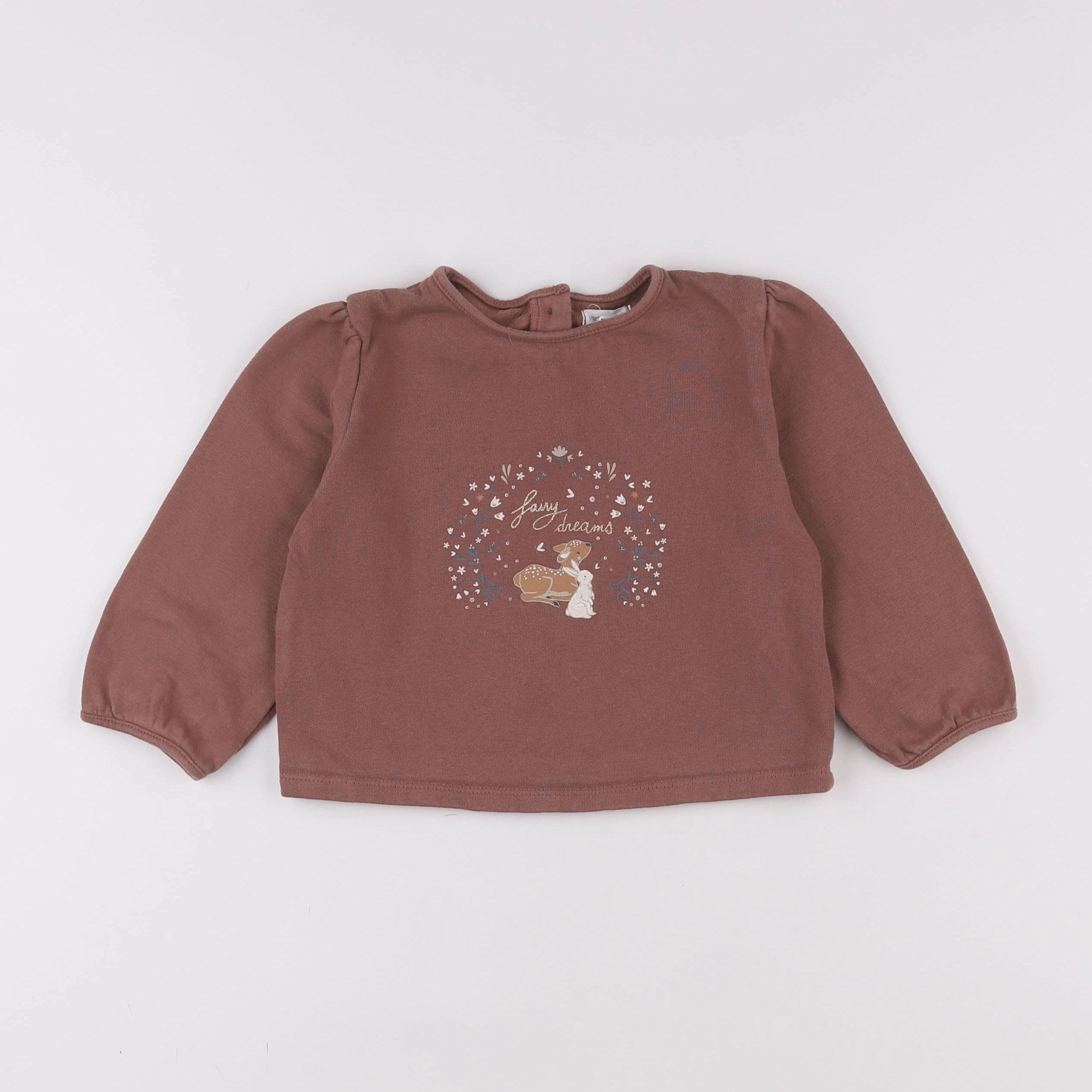 Vertbaudet - sweat marron - 2 ans