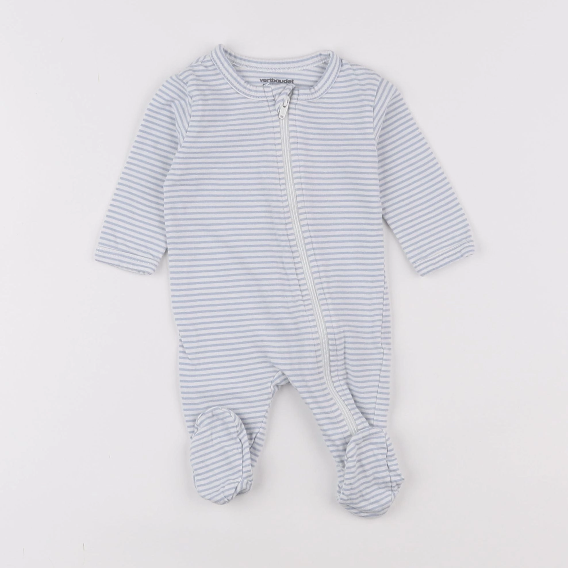 Vertbaudet - pyjama coton bleu - 1 mois