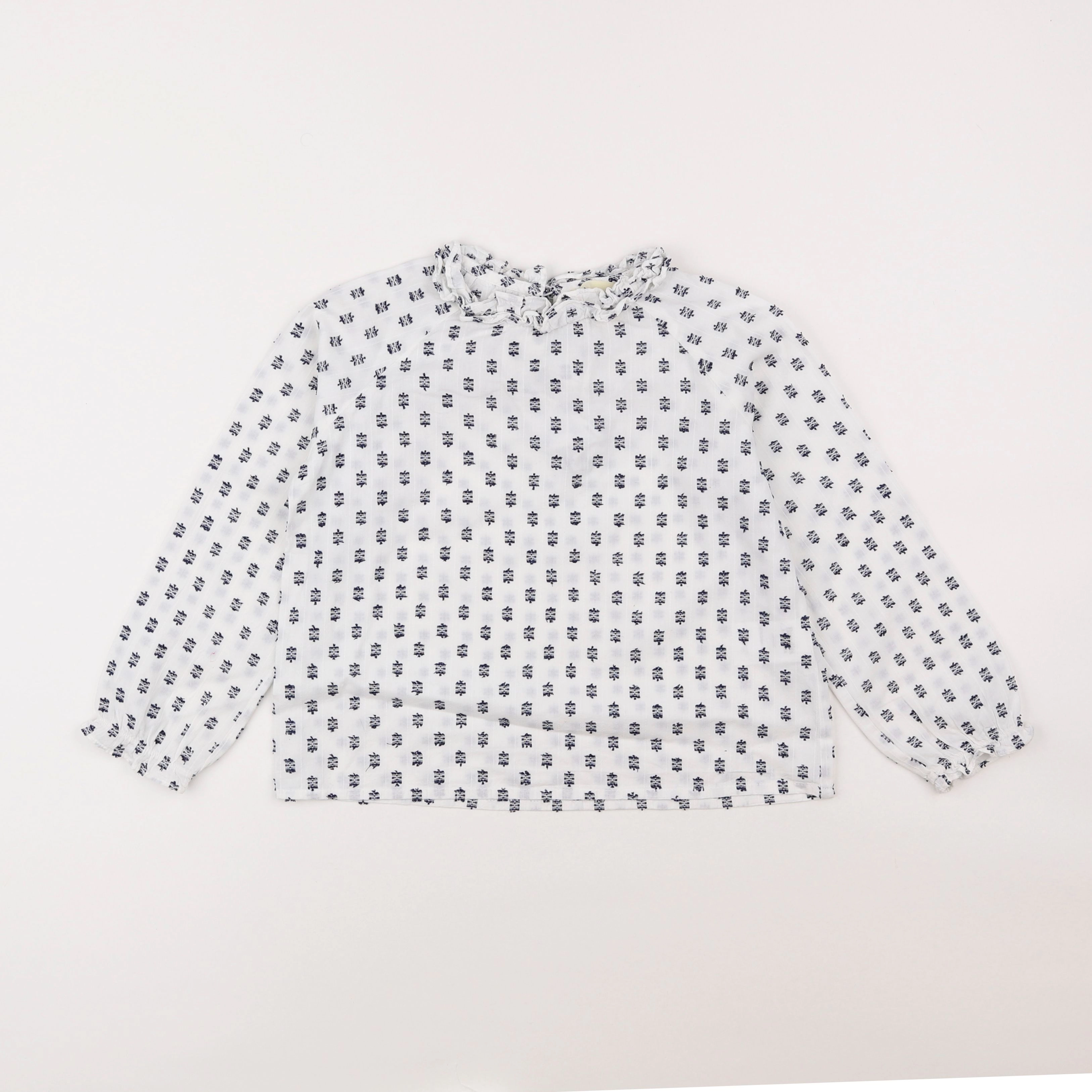 Bandits à la crème - blouse blanc, bleu - 6 ans