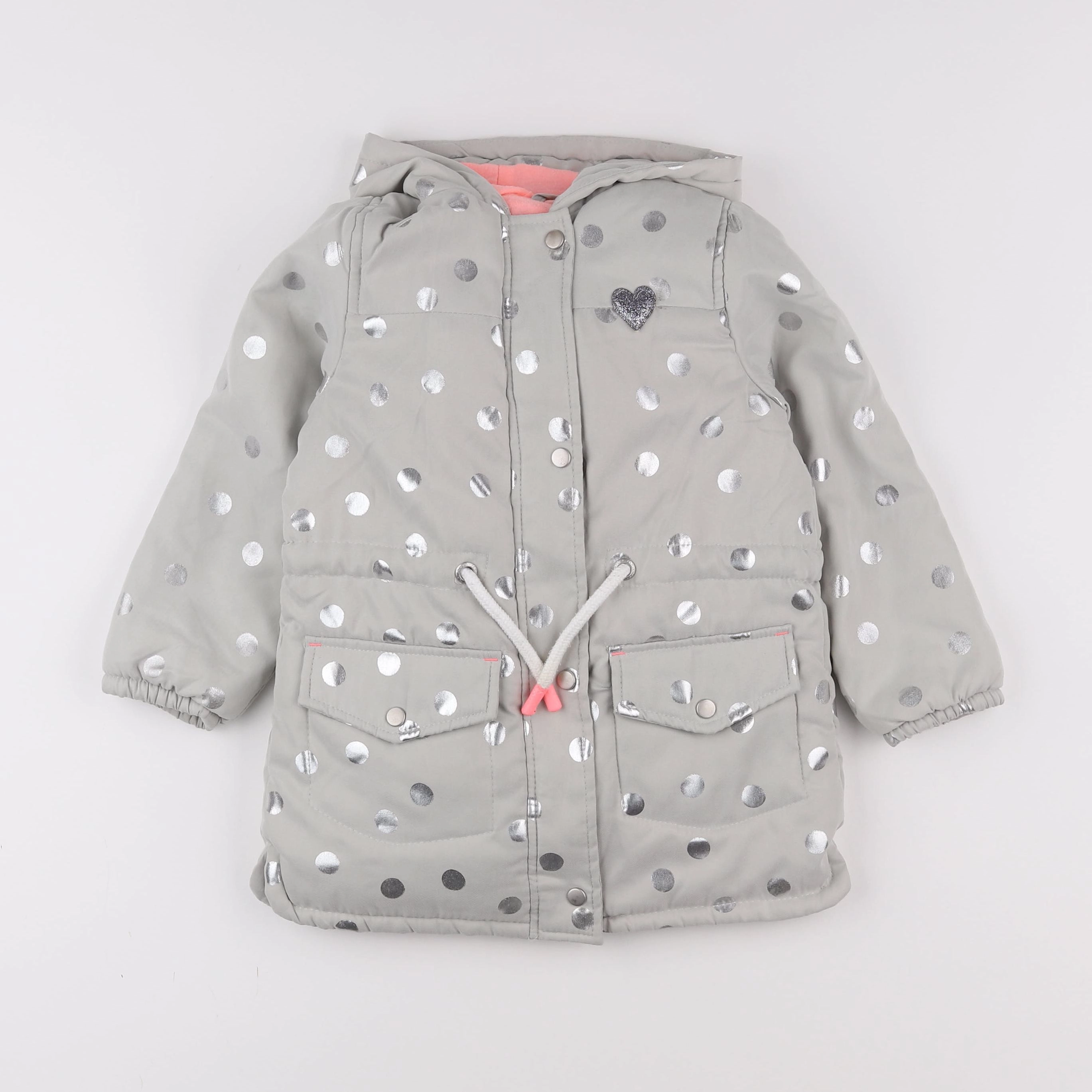 Vertbaudet - manteau doublure amovible gris - 5 ans