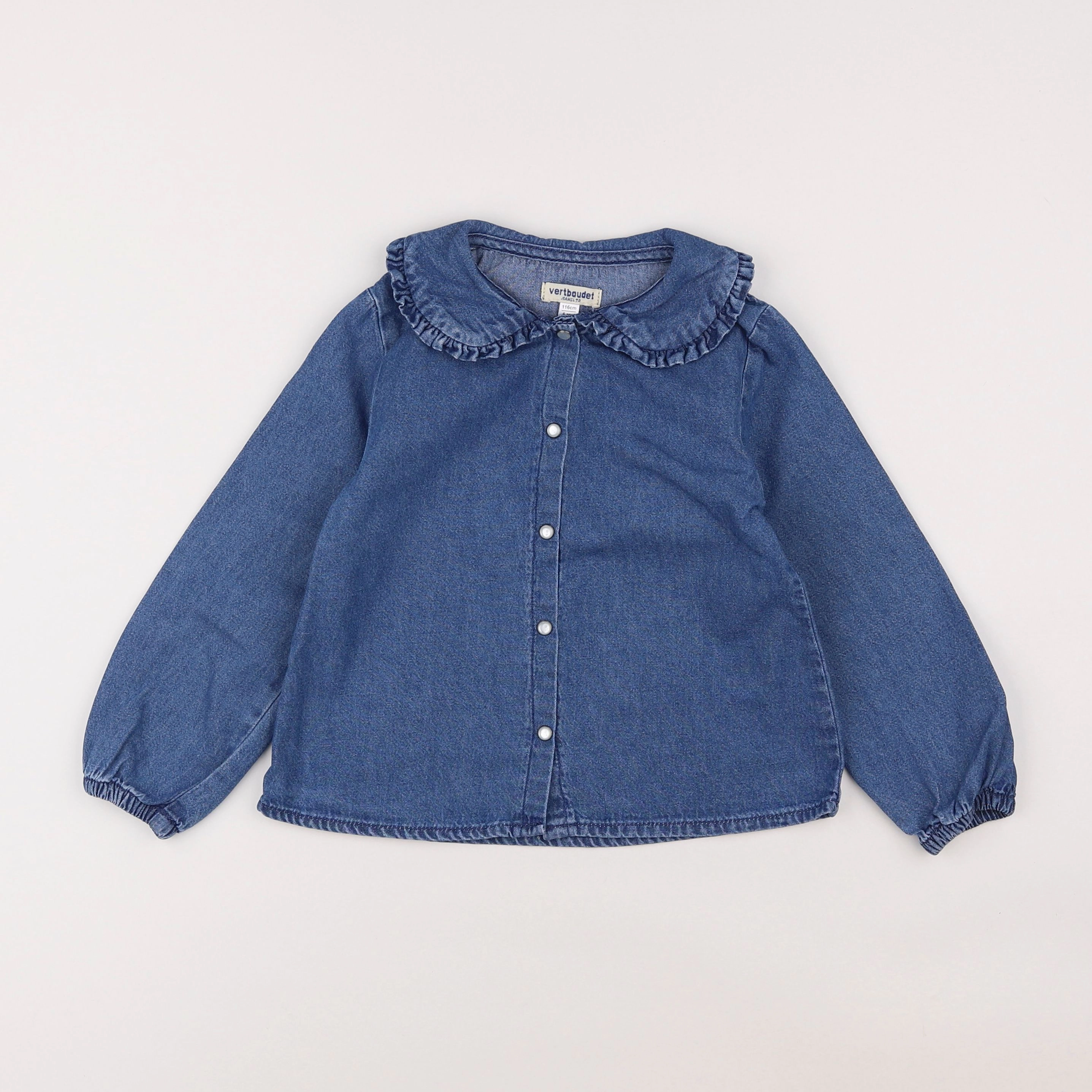 Vertbaudet - chemise bleu - 6 ans