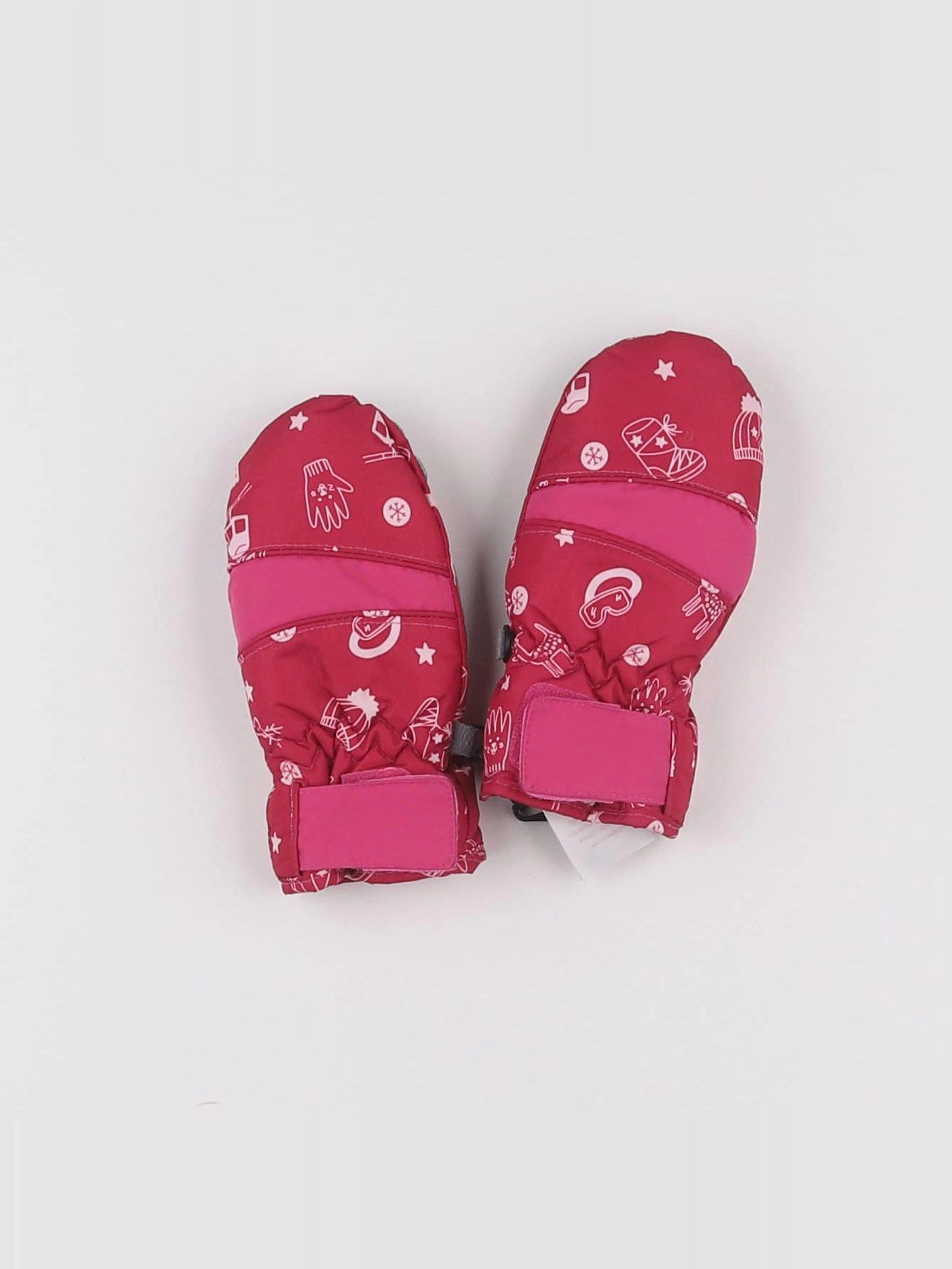 Vertbaudet - moufles de ski rose - 2/3 ans