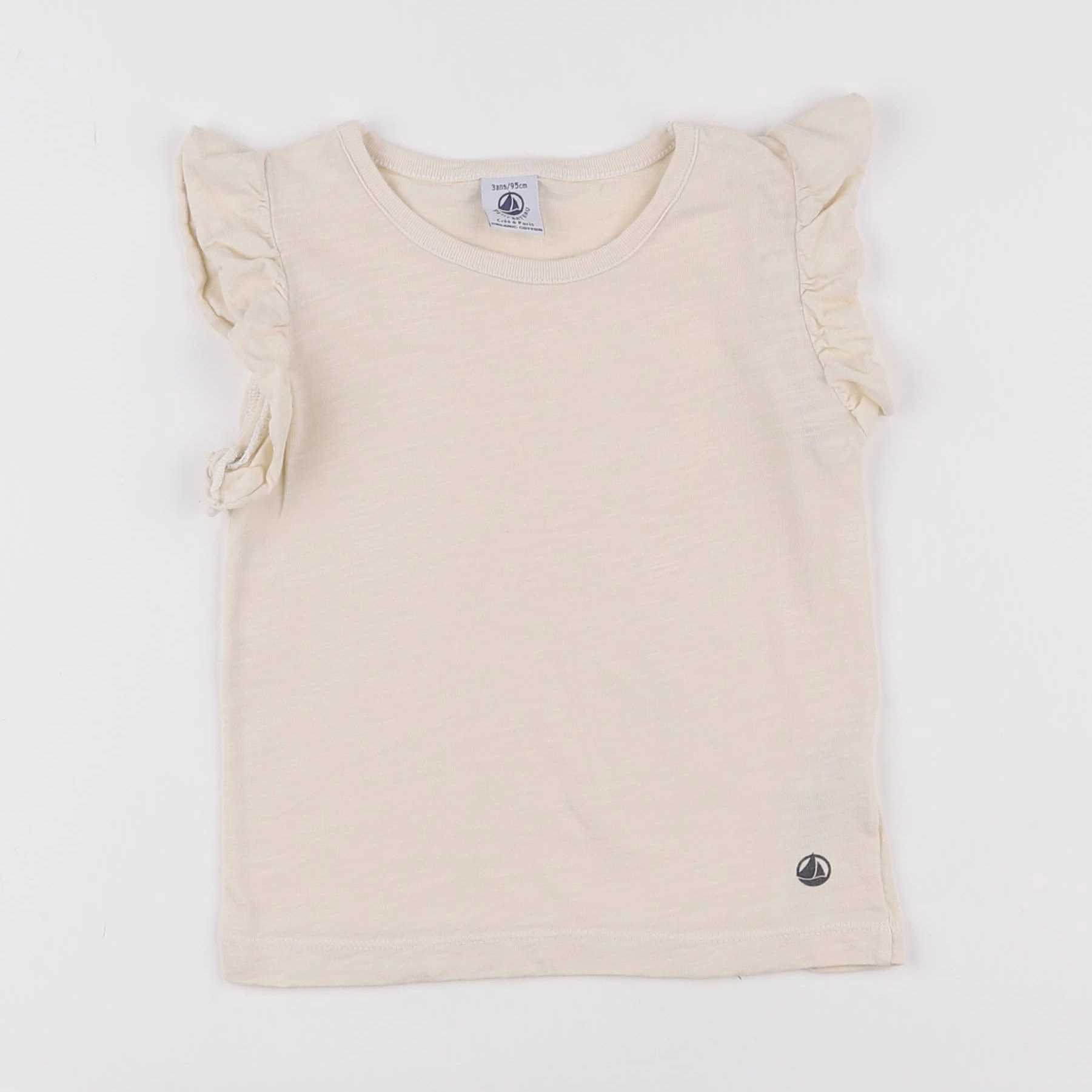 Petit Bateau - tee-shirt beige - 3 ans