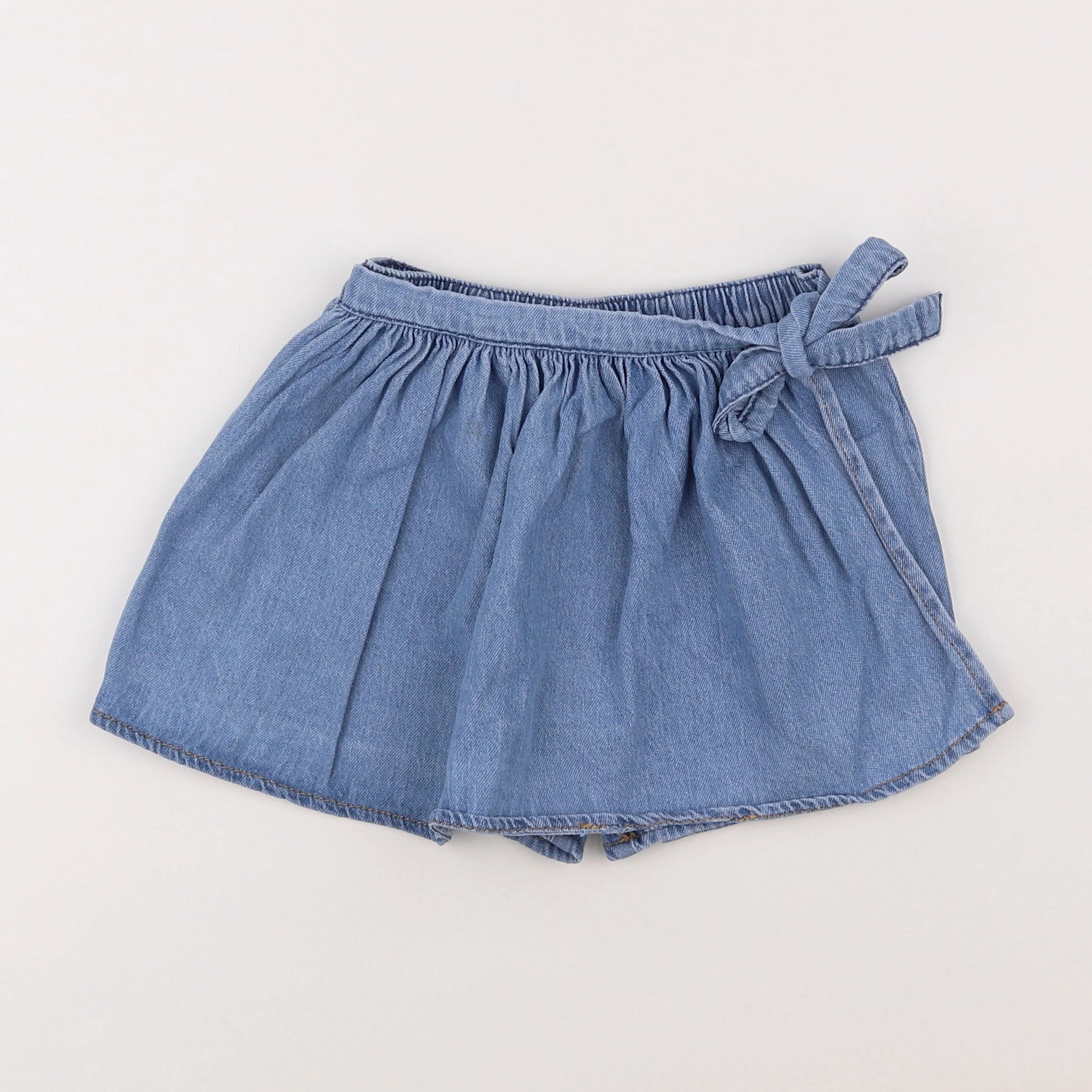 Vertbaudet - jupe short bleu - 4 ans