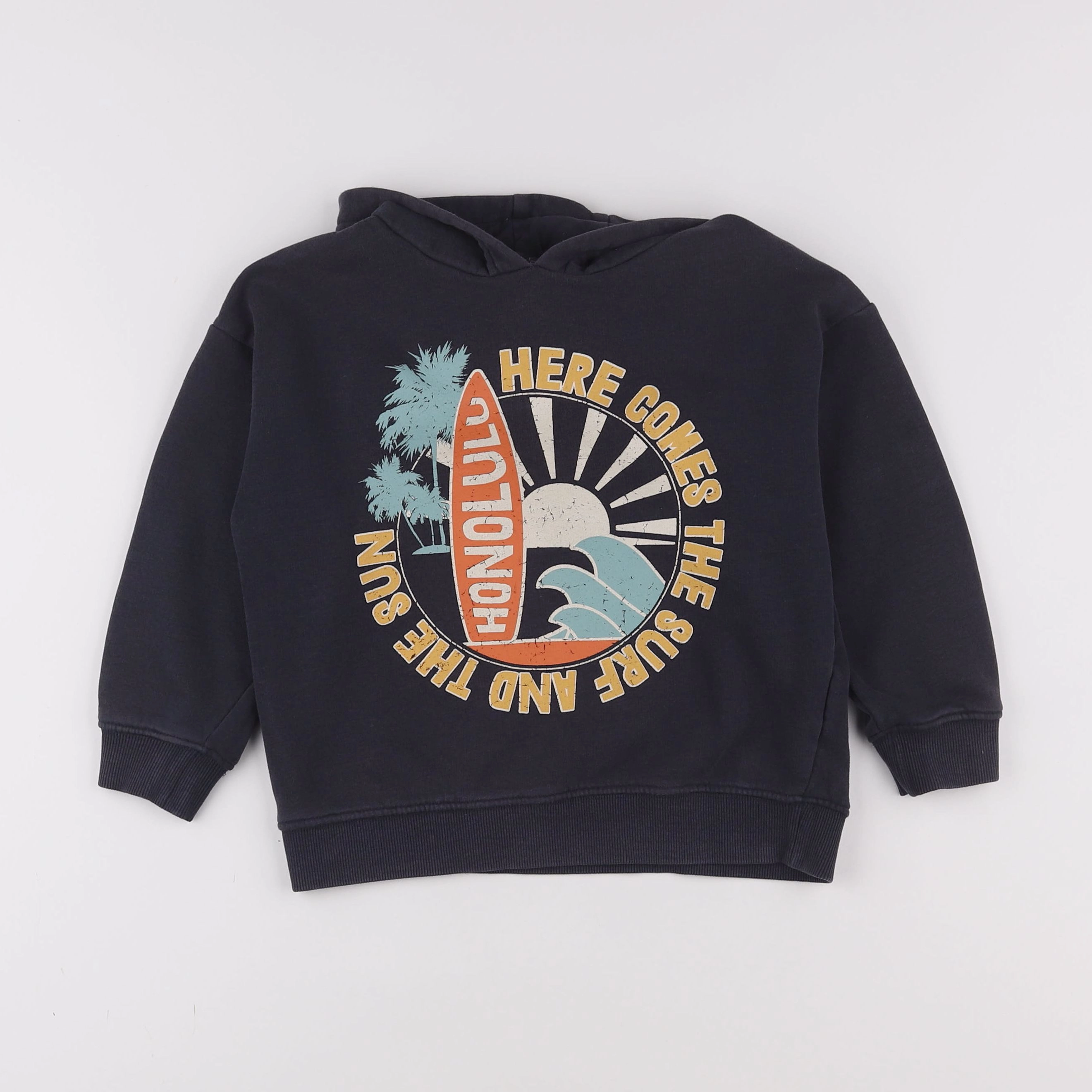 Vertbaudet - sweat gris - 6 ans