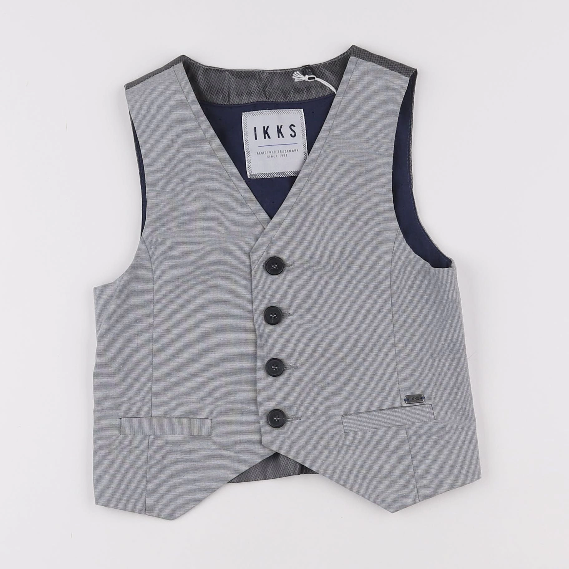 IKKS - gilet gris - 8 ans