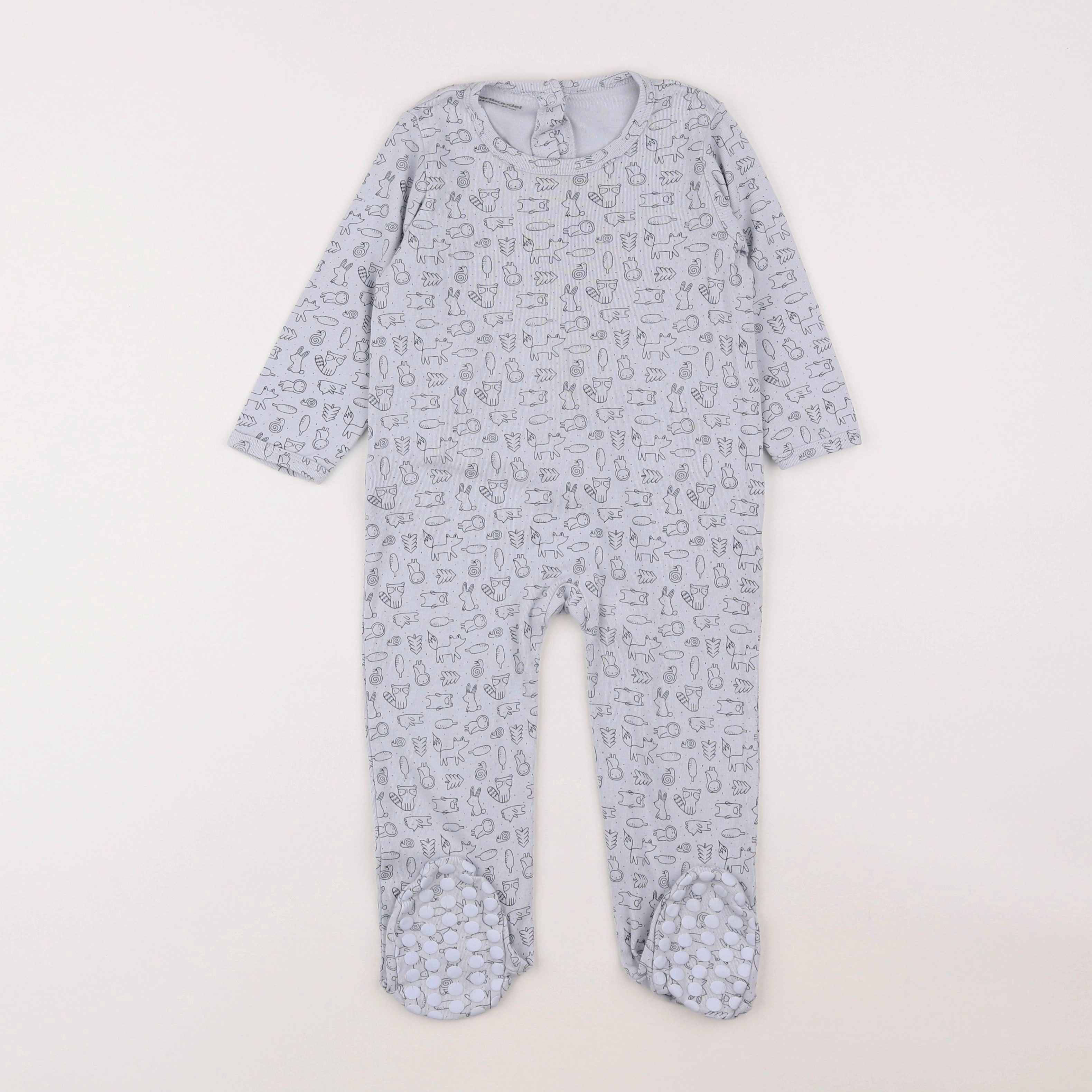 Vertbaudet - pyjama coton gris - 2 ans