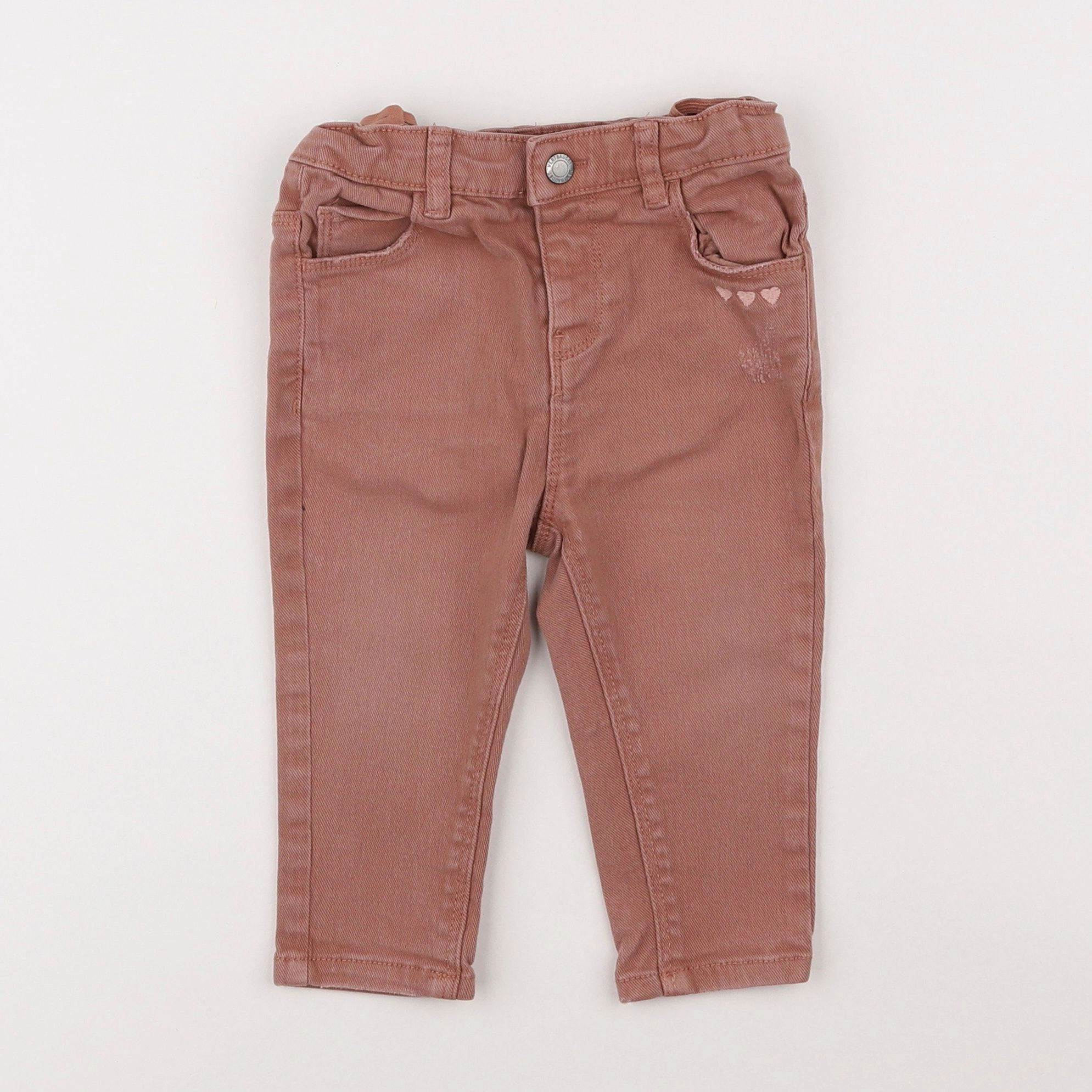 Vertbaudet - pantalon marron - 12 mois