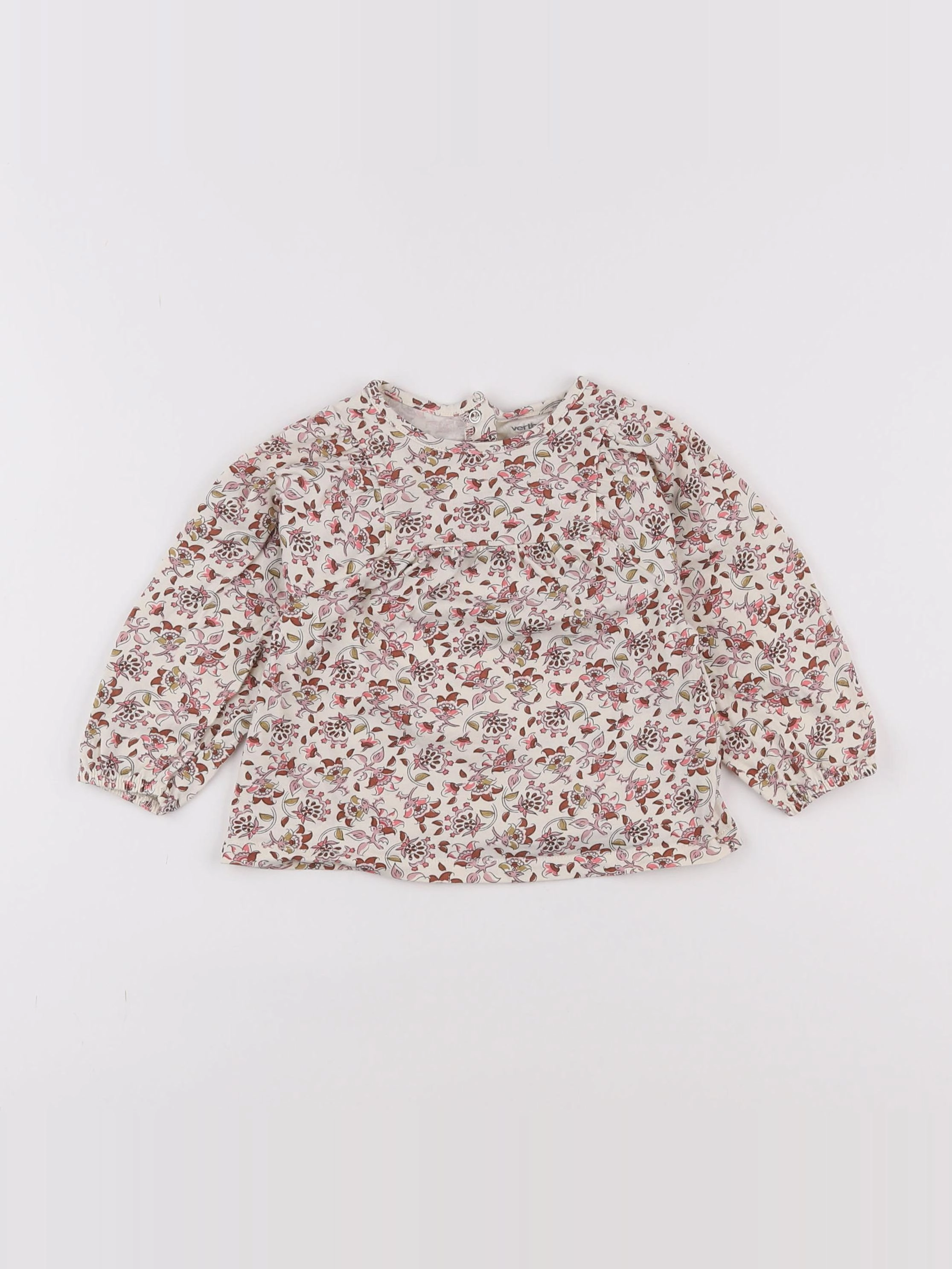 Vertbaudet - tee-shirt multicolore - 12 mois