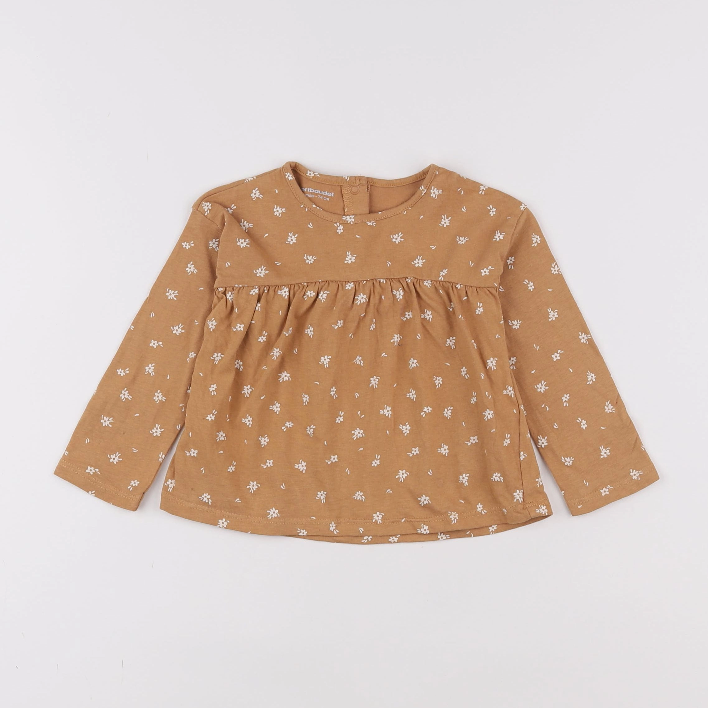 Vertbaudet - tee-shirt jaune - 12 mois