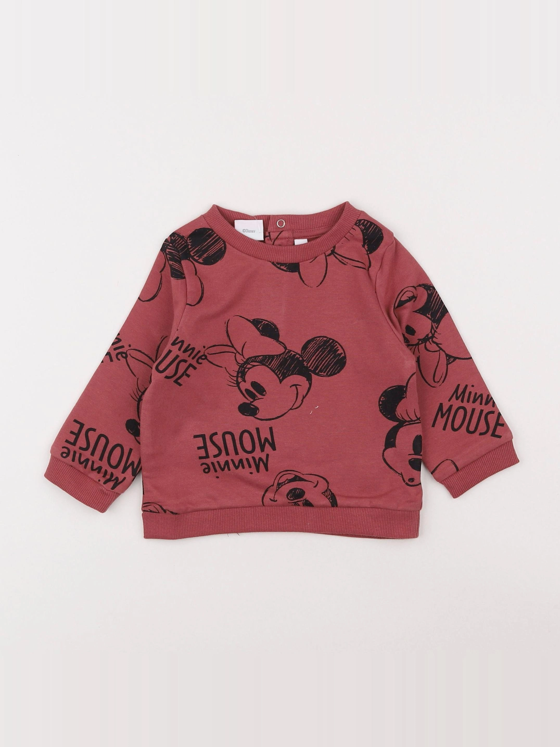 Vertbaudet - sweat rose - 9 mois