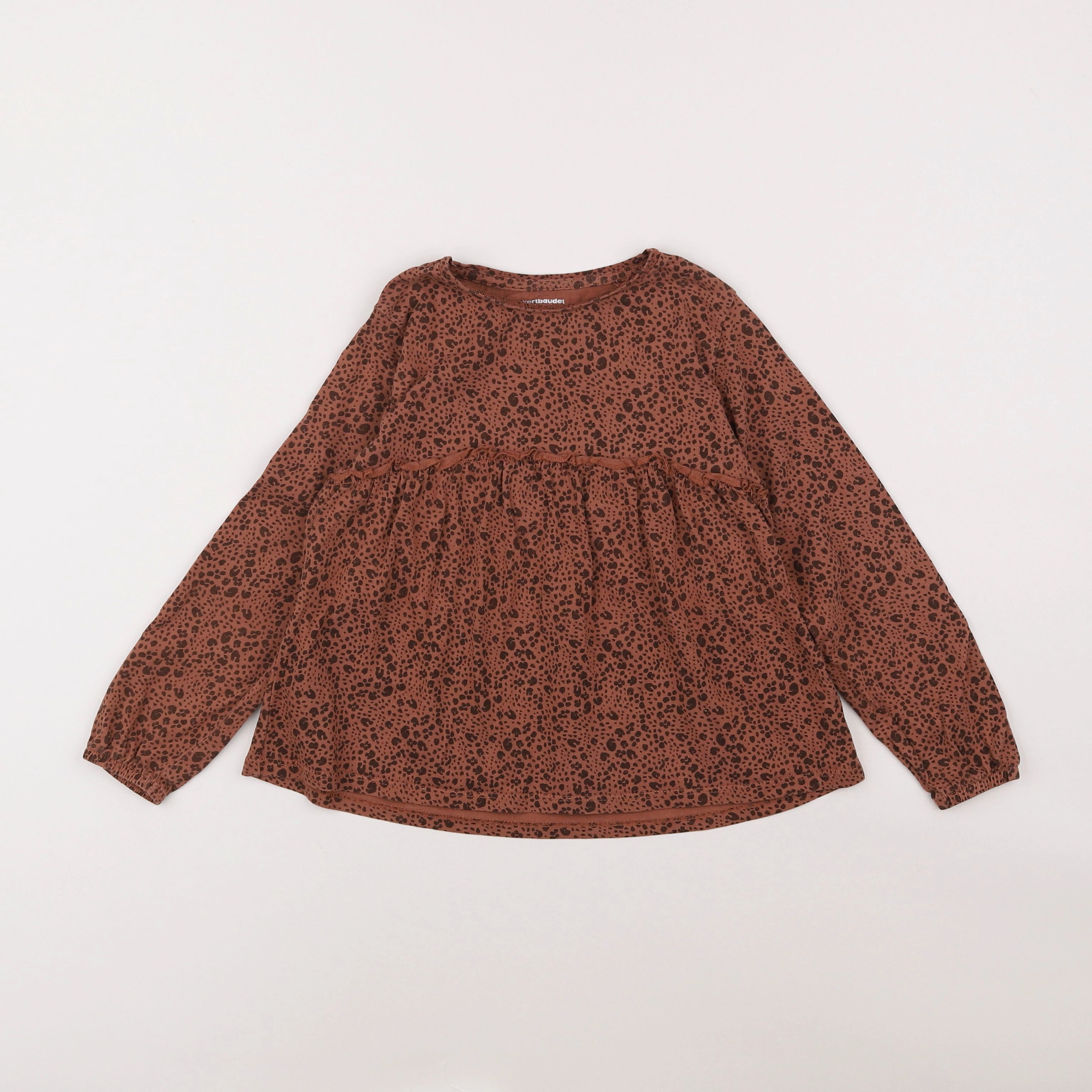 Vertbaudet - tee-shirt marron - 6 ans