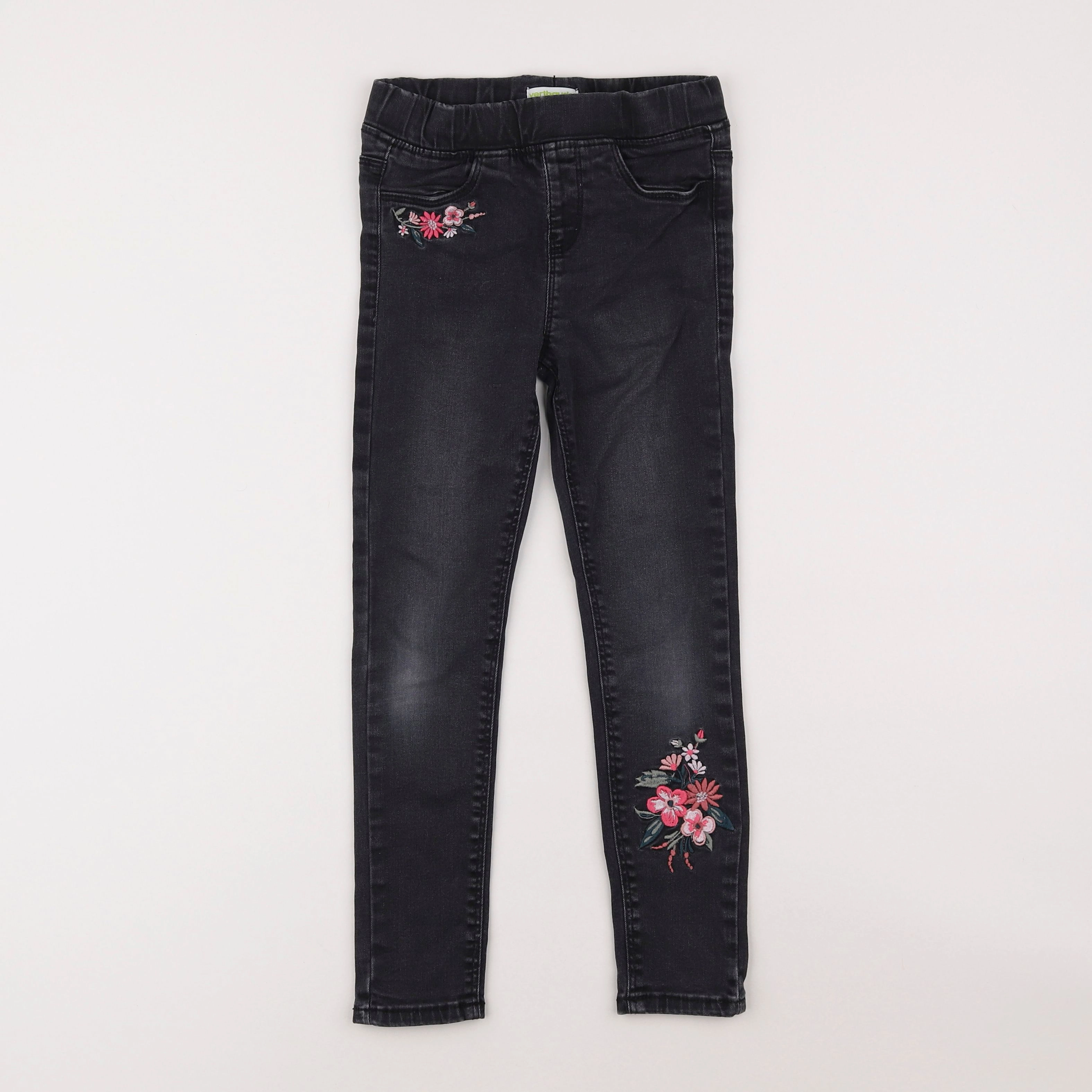 Vertbaudet - jegging noir, gris - 7 ans