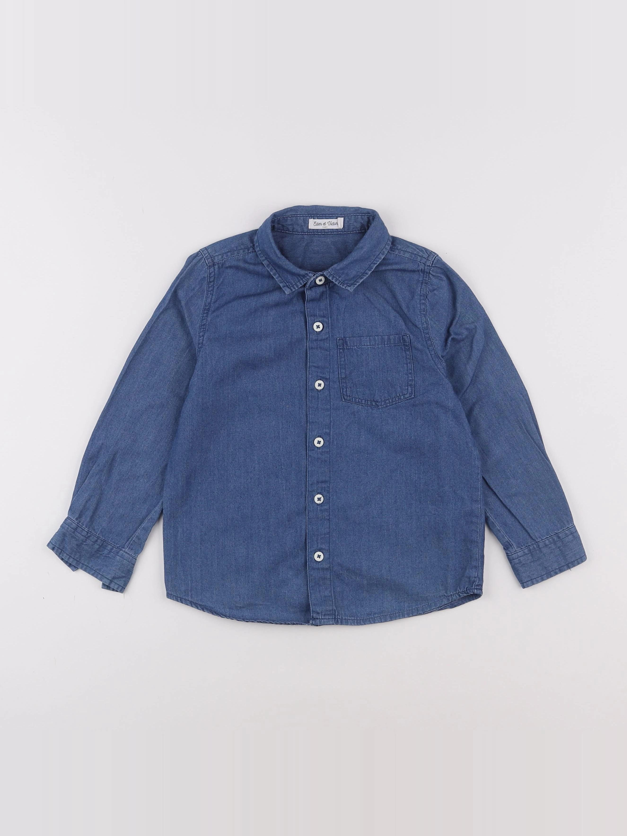 Eden & Victor - chemise bleu - 4 ans