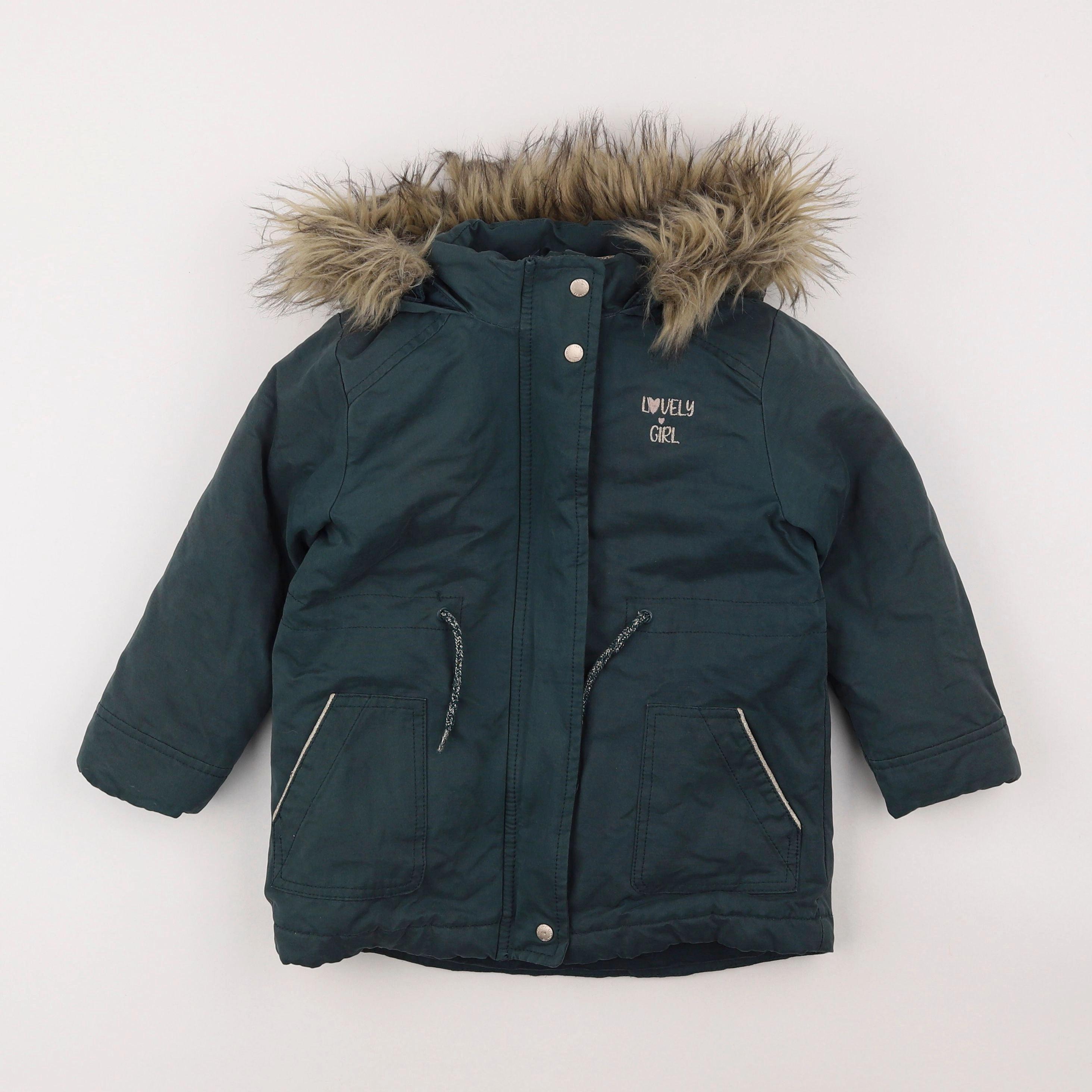 Vertbaudet - parka vert - 4 ans