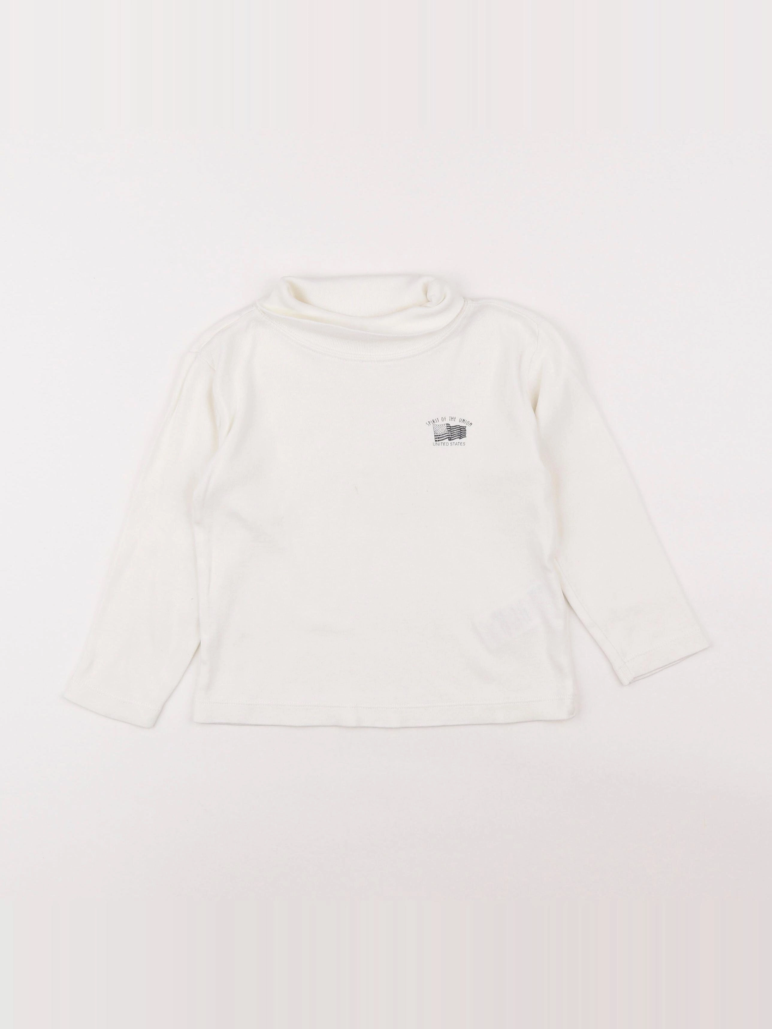 Vertbaudet - sous-pull blanc - 4 ans
