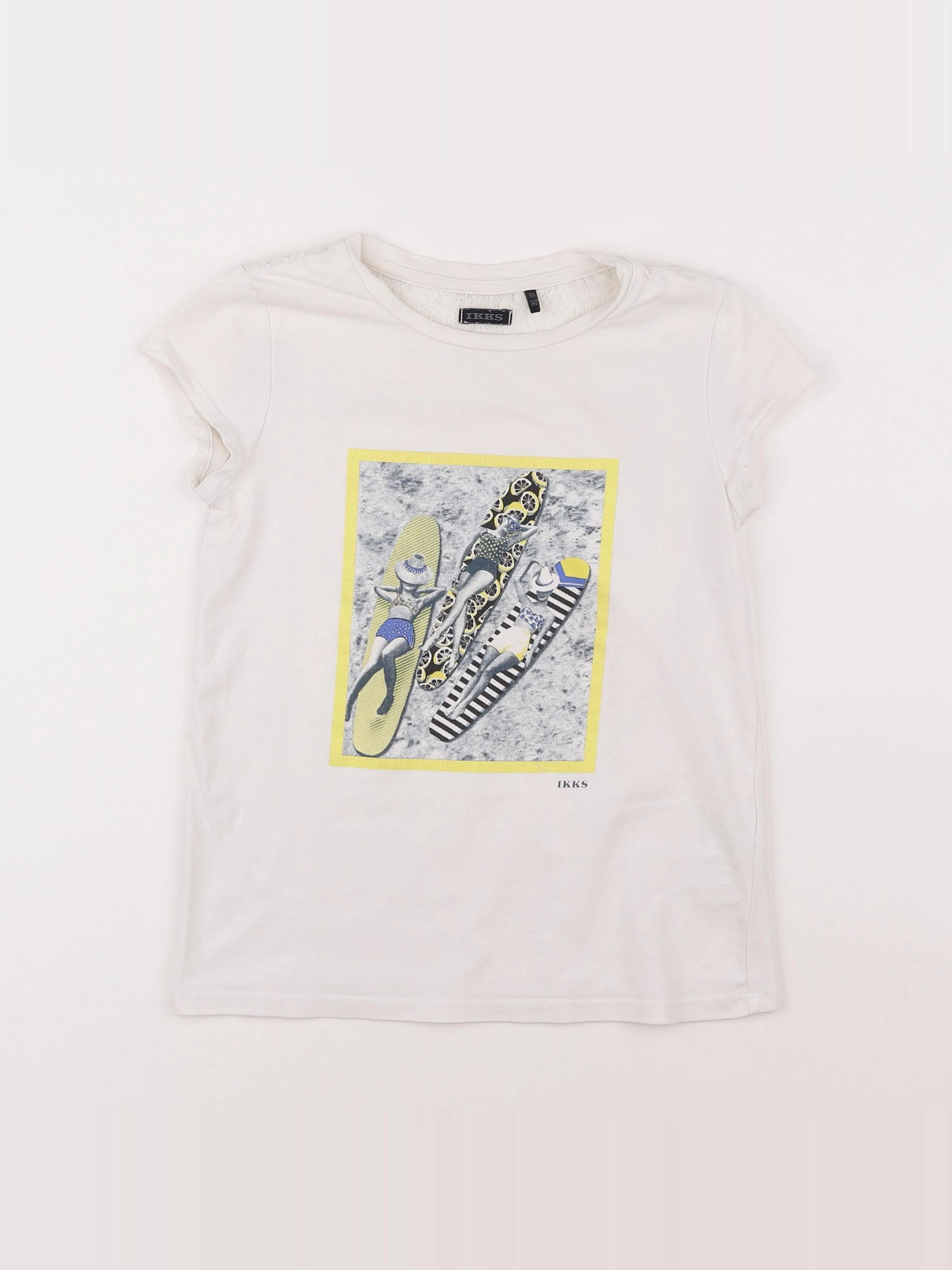 IKKS - tee-shirt blanc - 10 ans