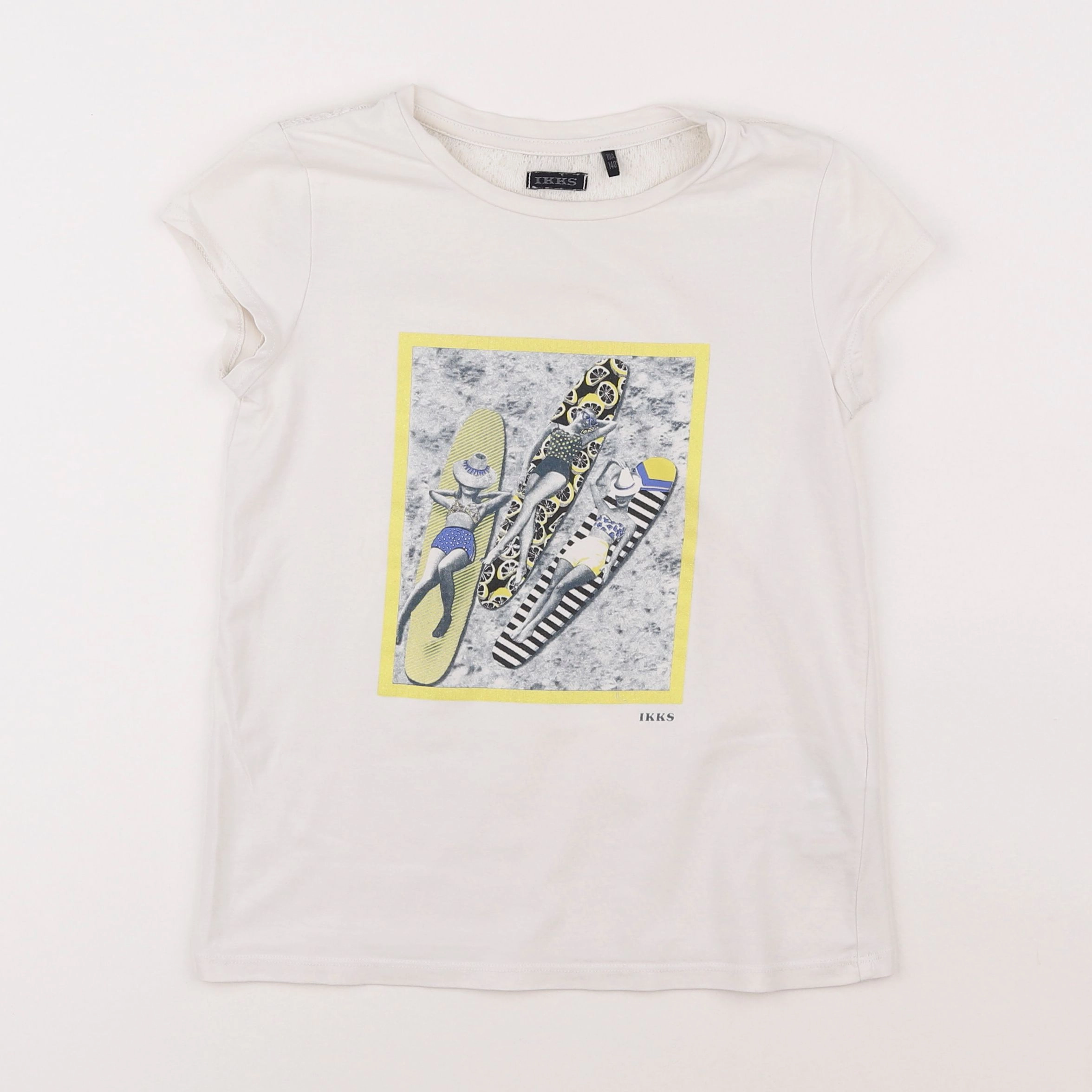 IKKS - tee-shirt blanc - 10 ans