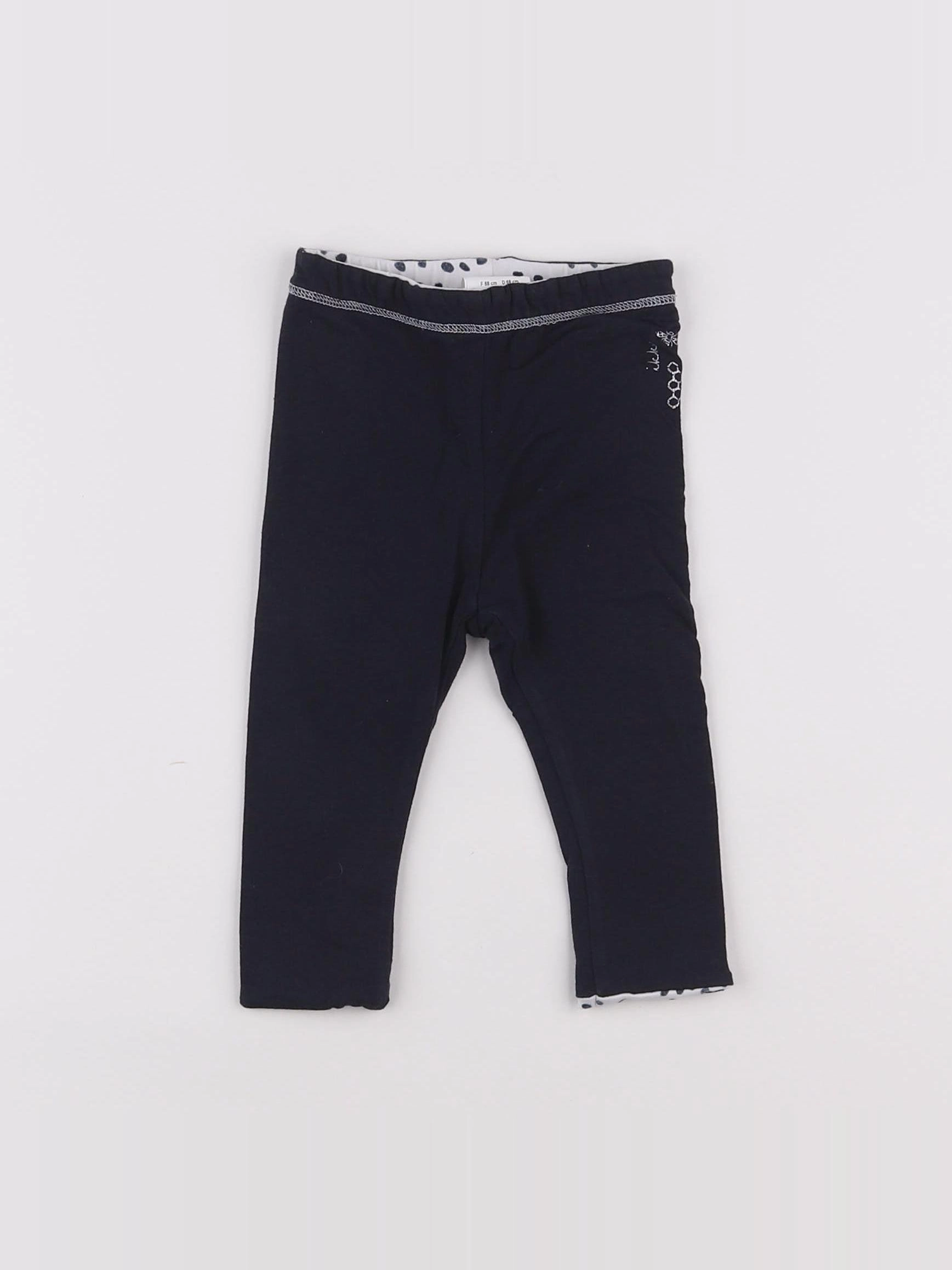 IKKS - legging réversible bleu - 6 mois