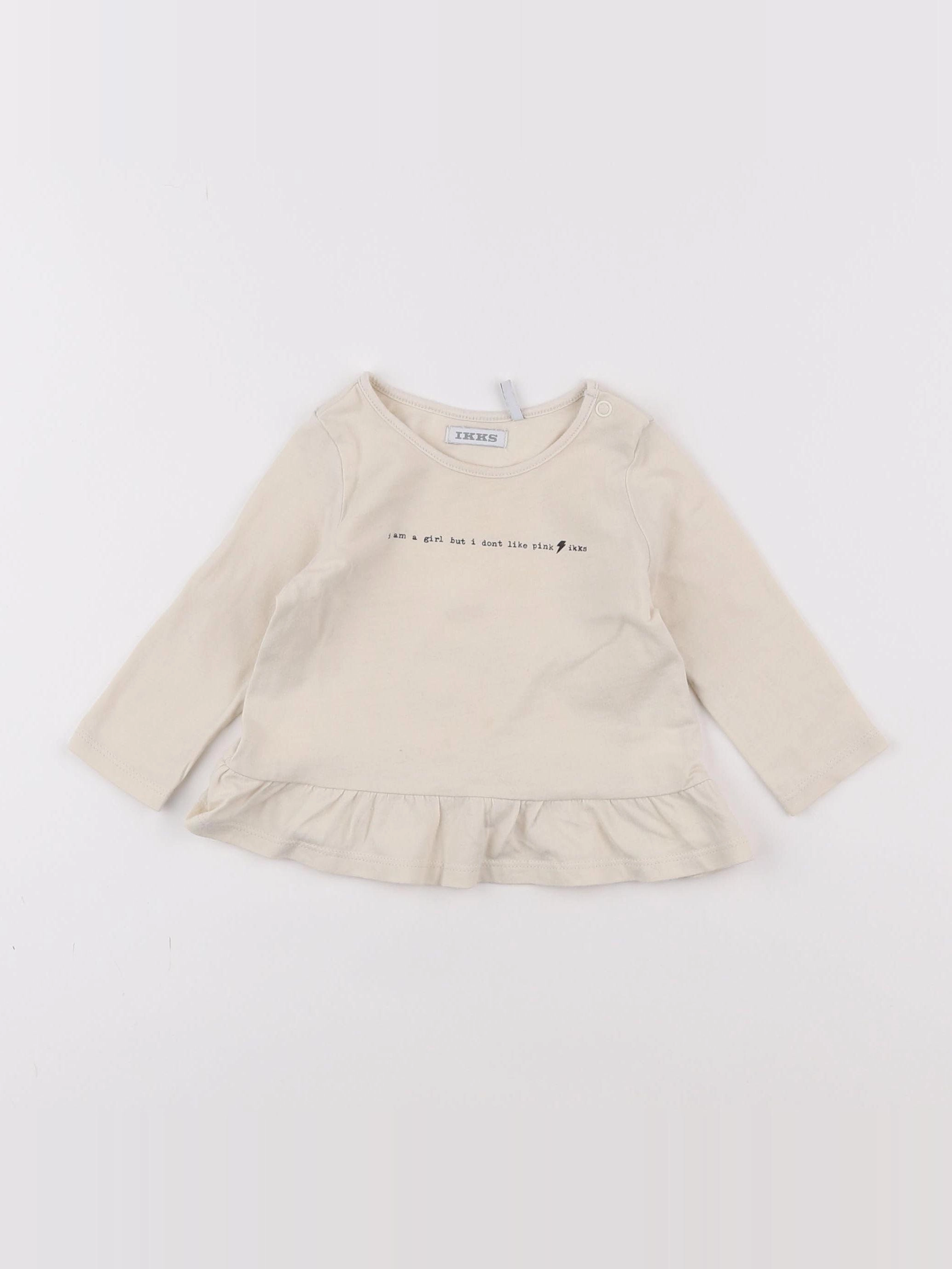 IKKS - tee-shirt beige - 6 mois