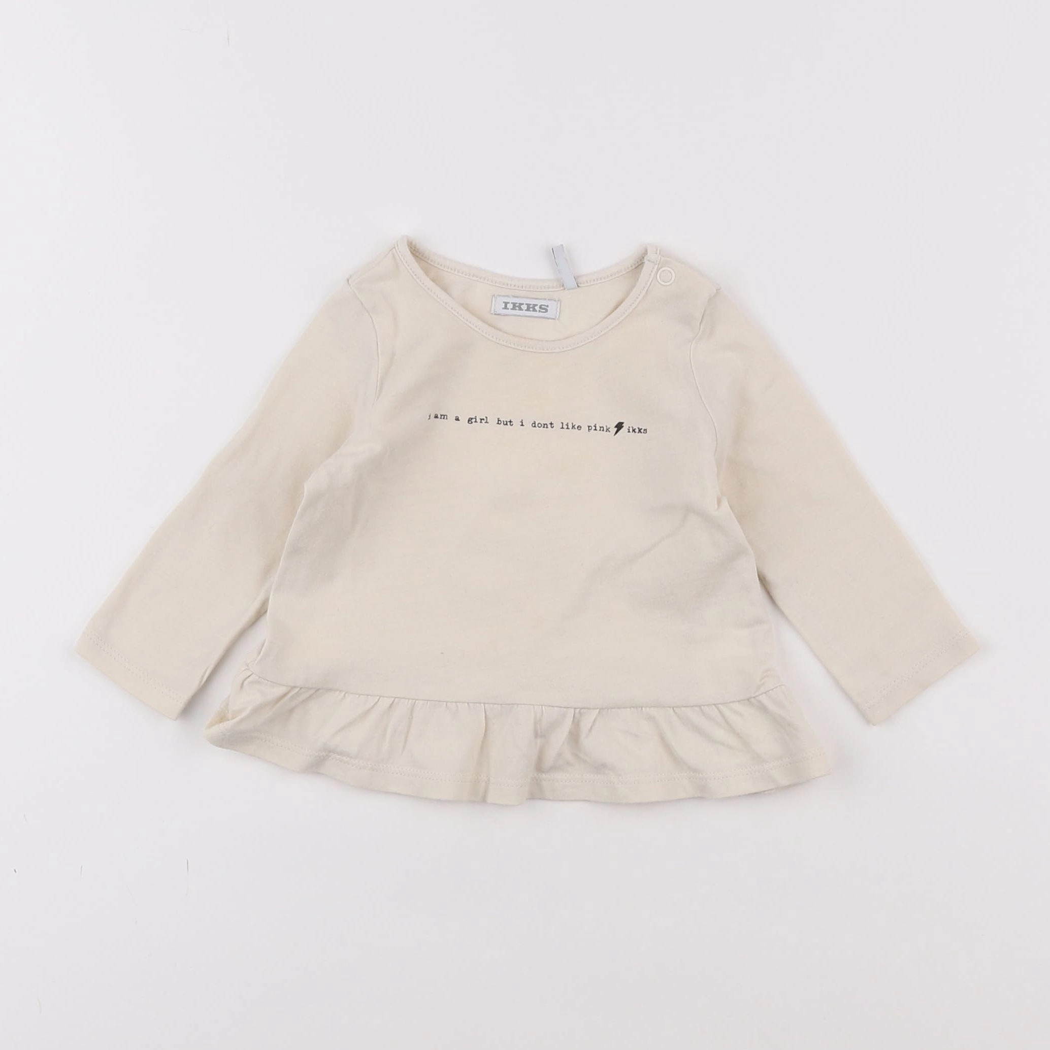 IKKS - tee-shirt beige - 6 mois