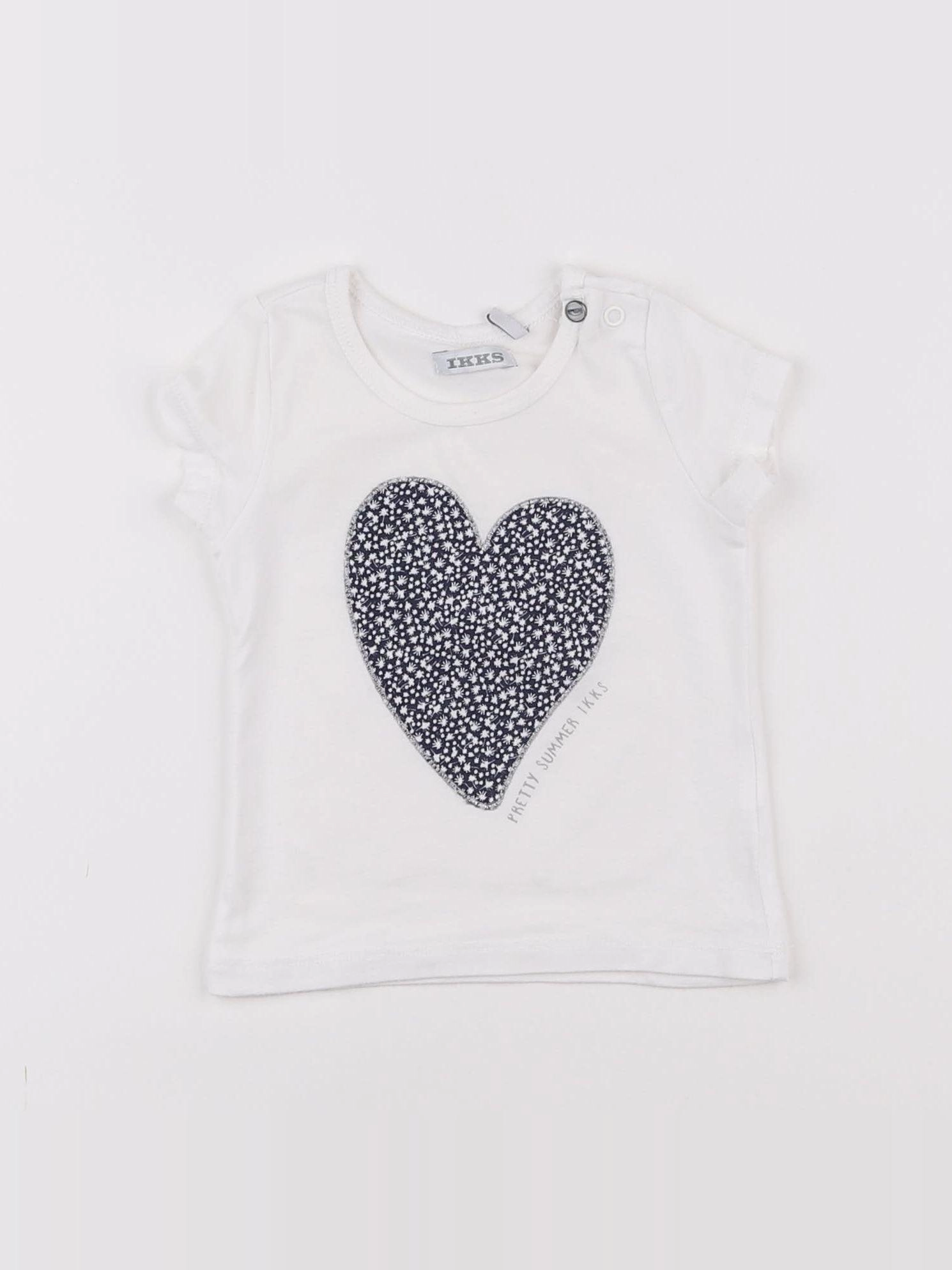 IKKS - tee-shirt blanc - 3 mois