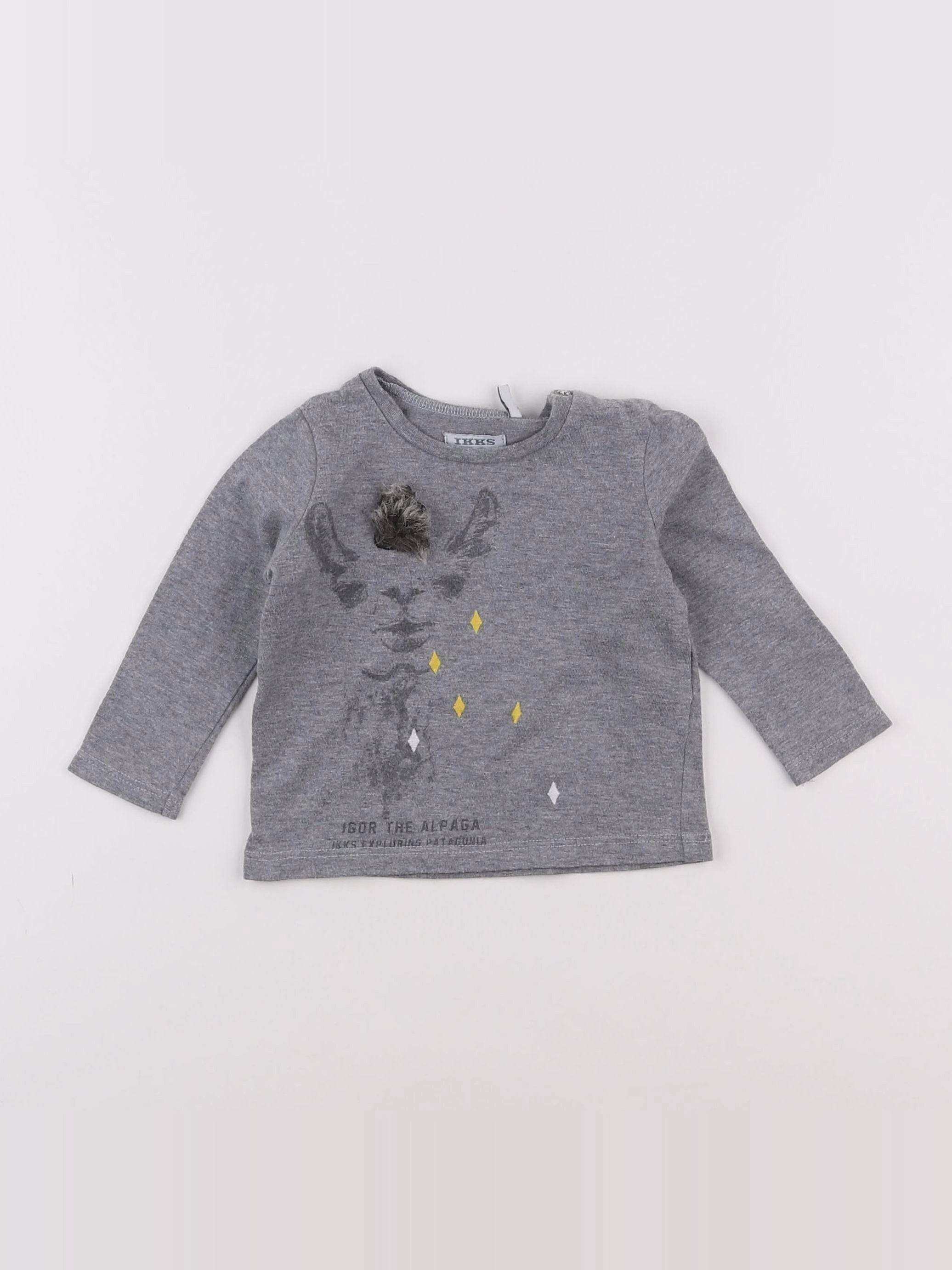 IKKS - tee-shirt gris - 6 mois