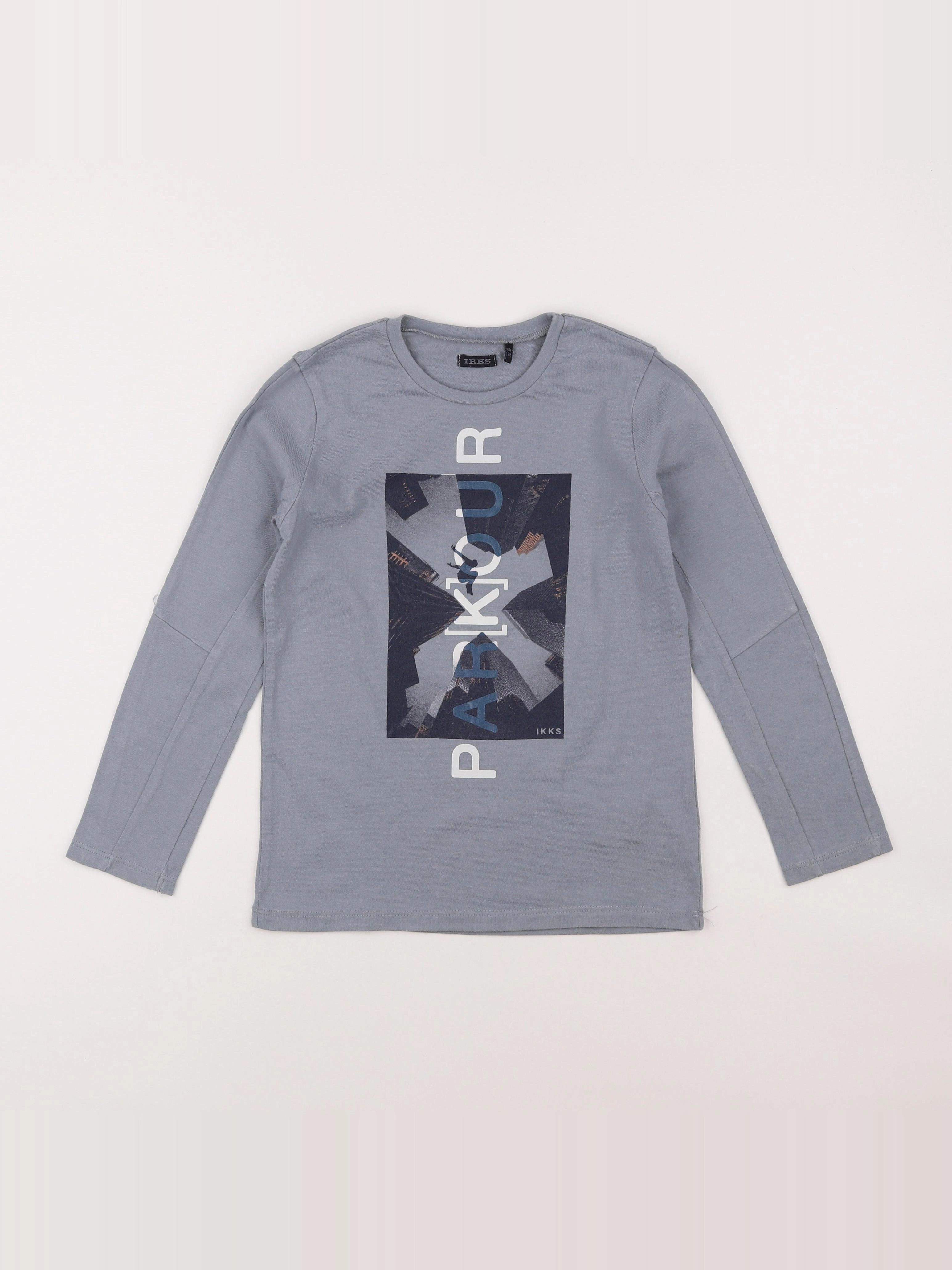 IKKS - tee-shirt gris - 8 ans