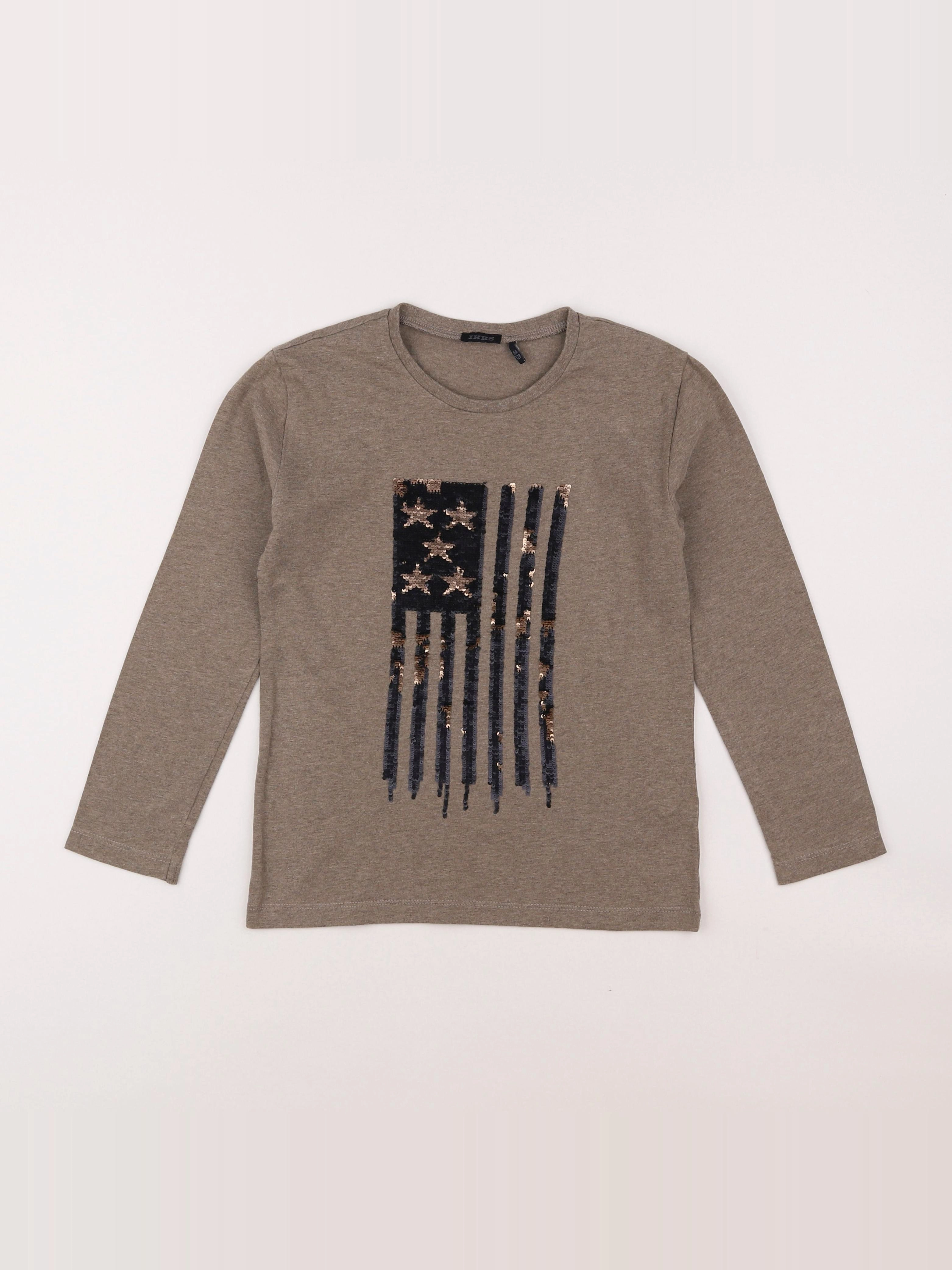 IKKS - tee-shirt beige - 8 ans