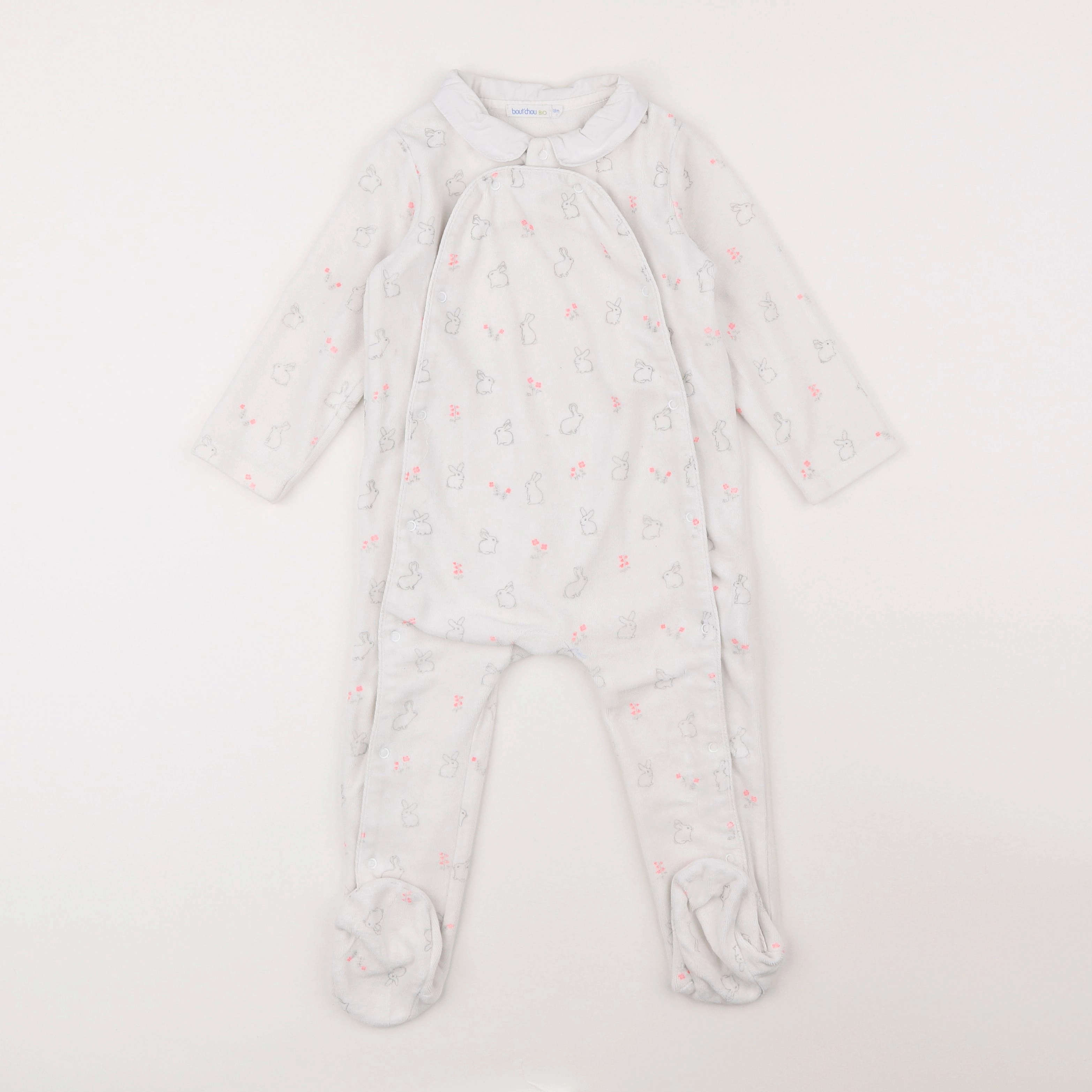 Boutchou - pyjama velours blanc - 18 mois