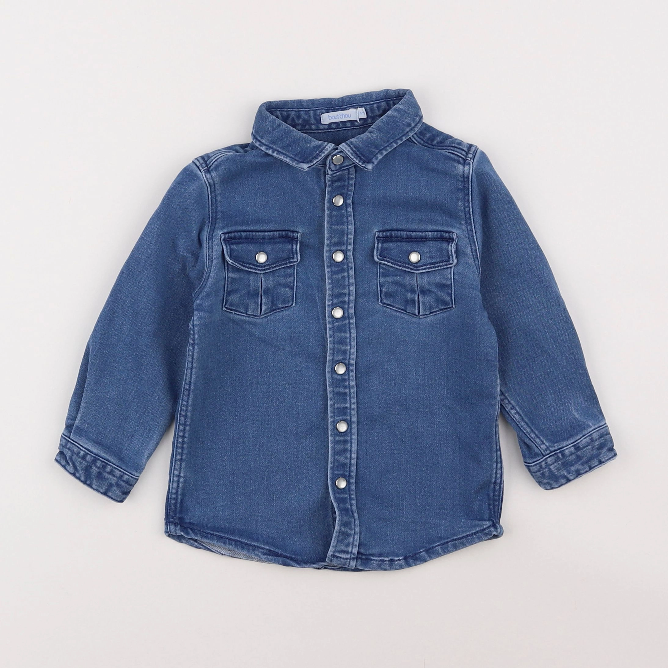 Boutchou - chemise bleu - 2 ans