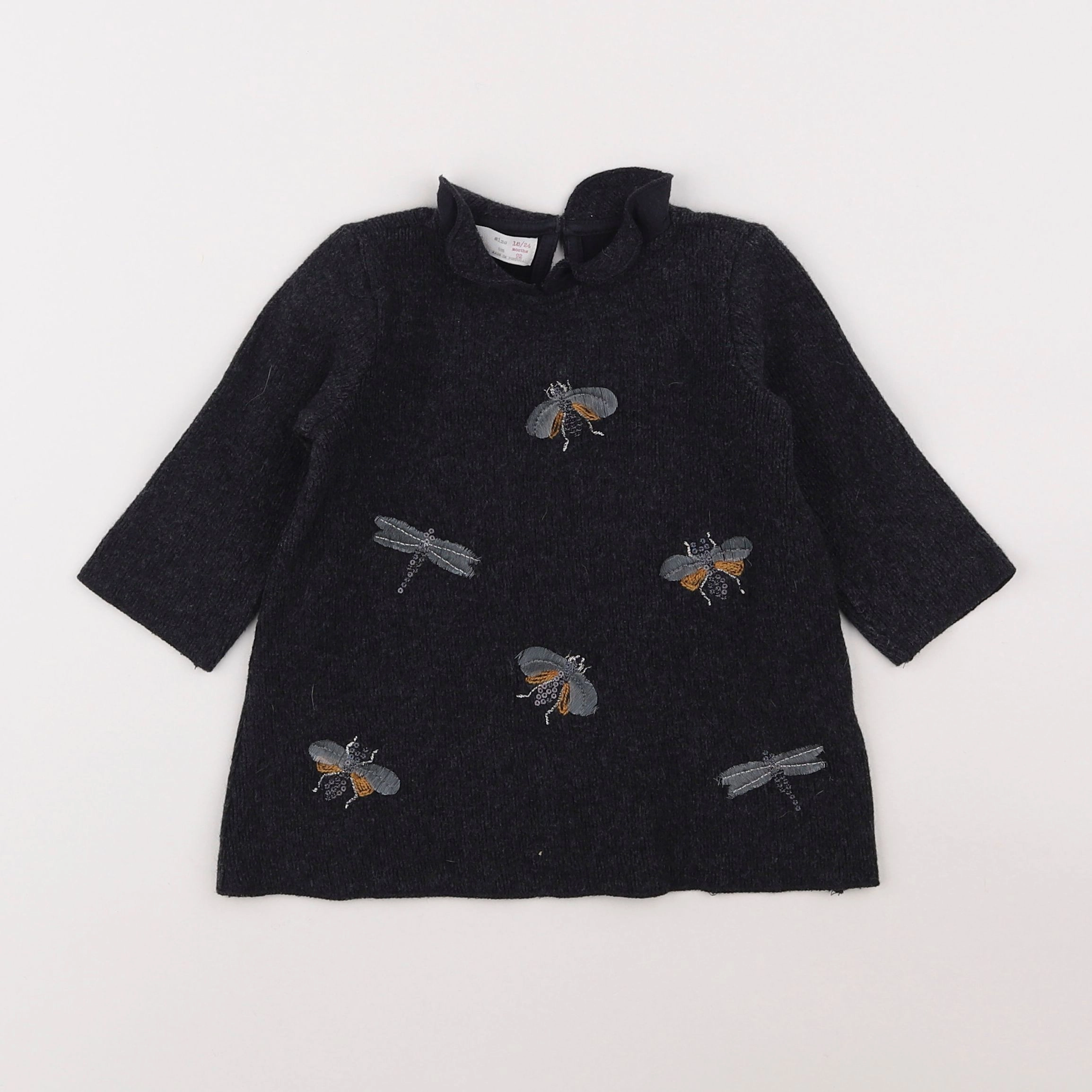 Zara - robe gris - 18 mois à 2 ans