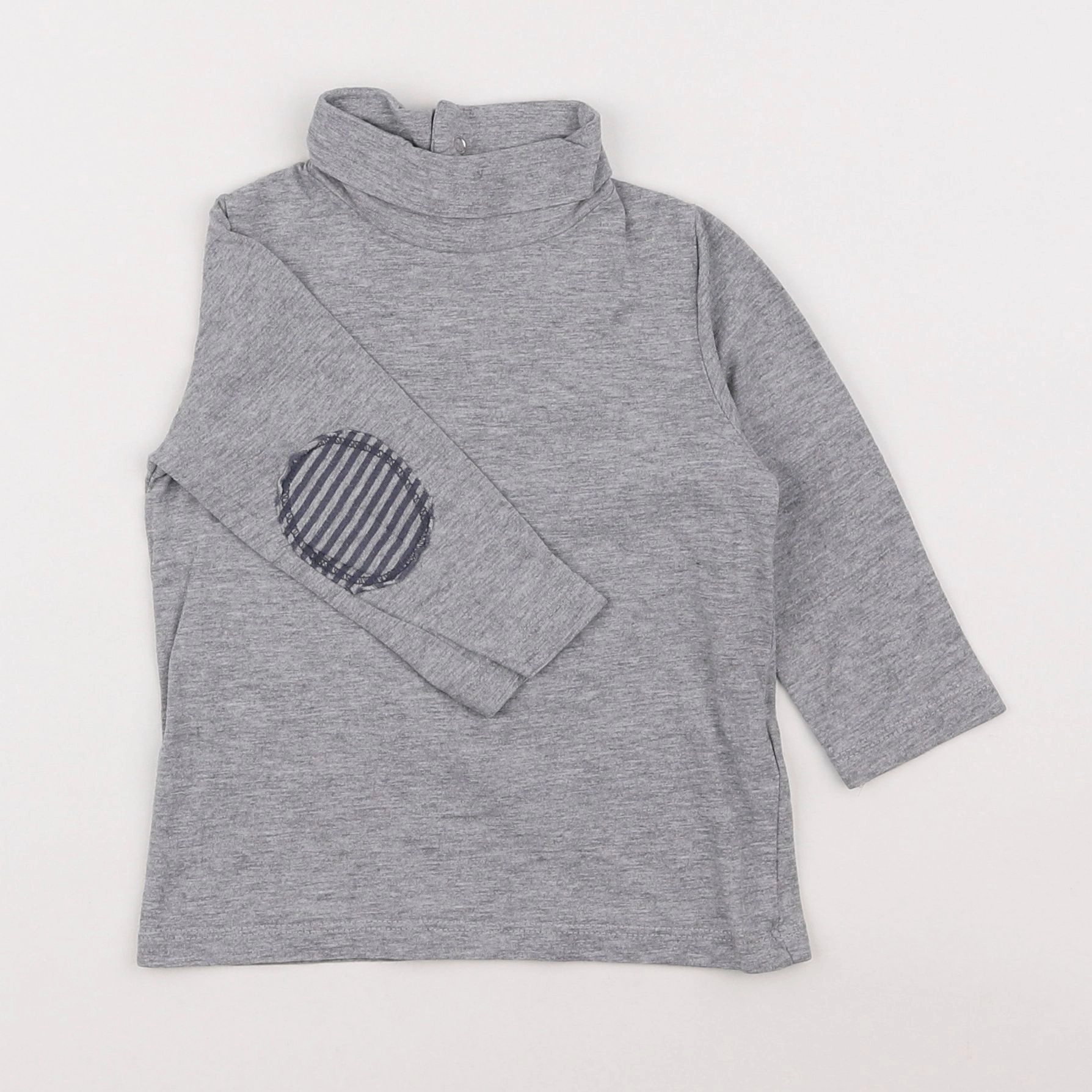 Vertbaudet - sous-pull gris - 9/12 mois