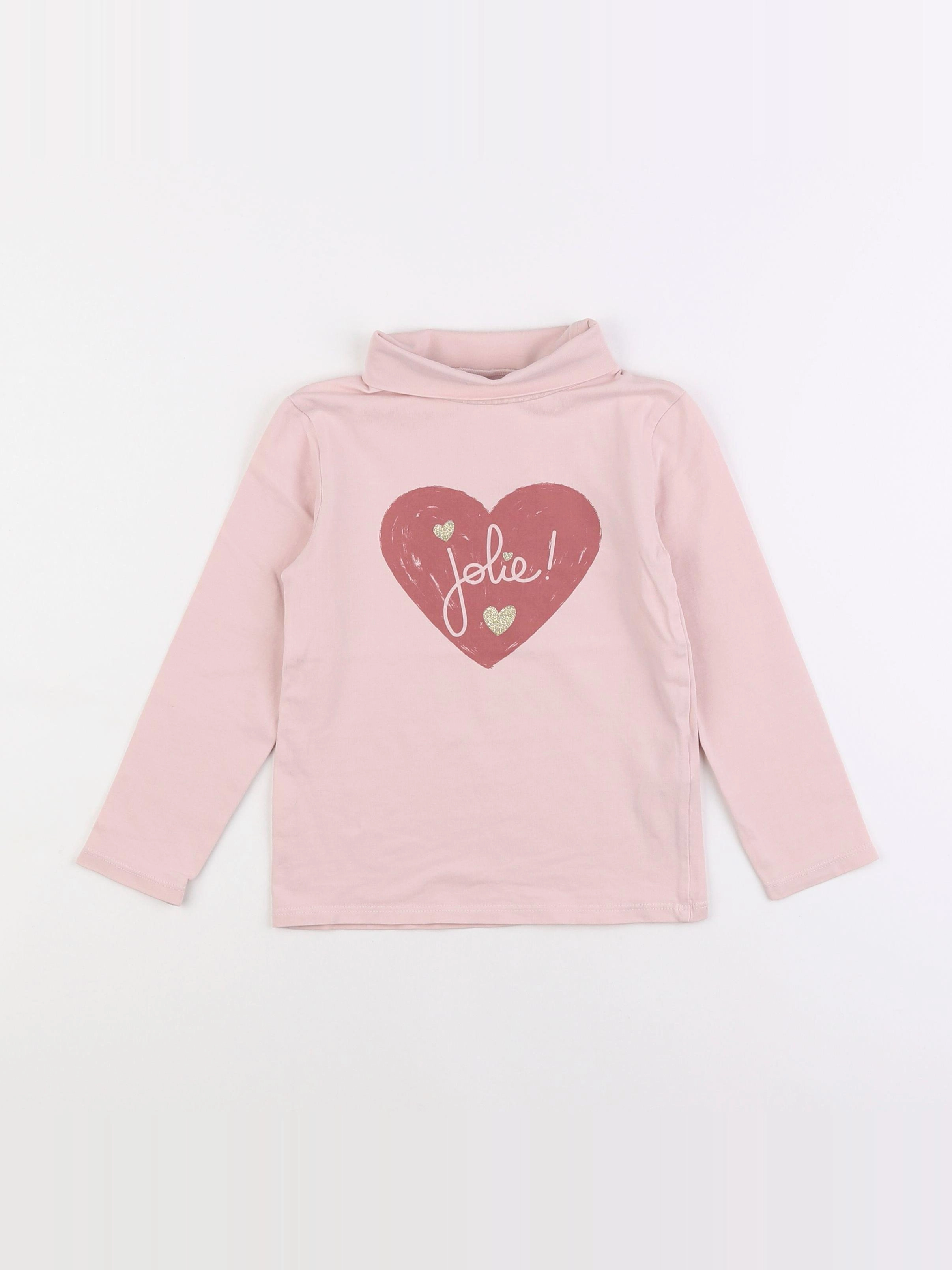 Vertbaudet - sous-pull rose - 5 ans