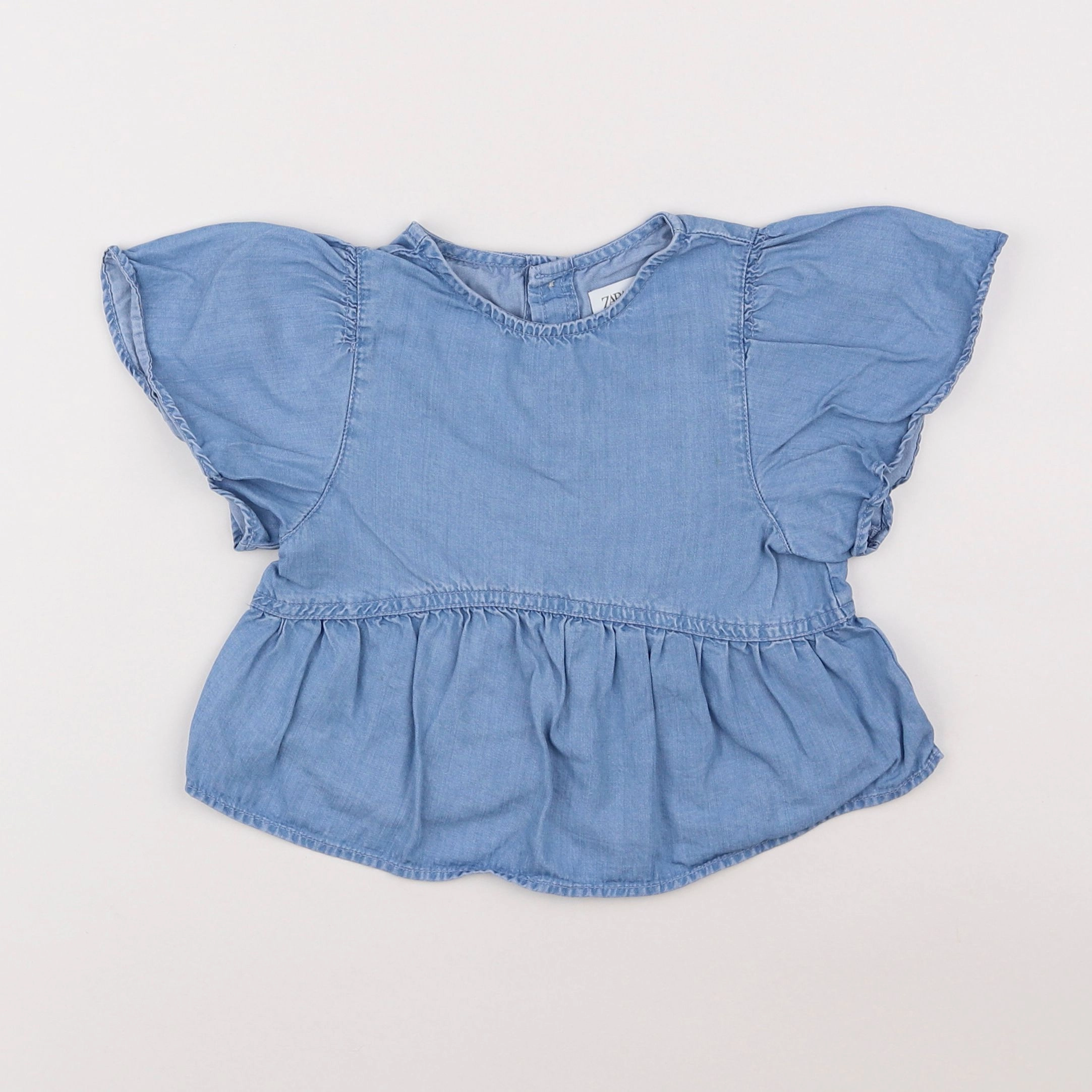 Zara - blouse bleu - 2/3 ans