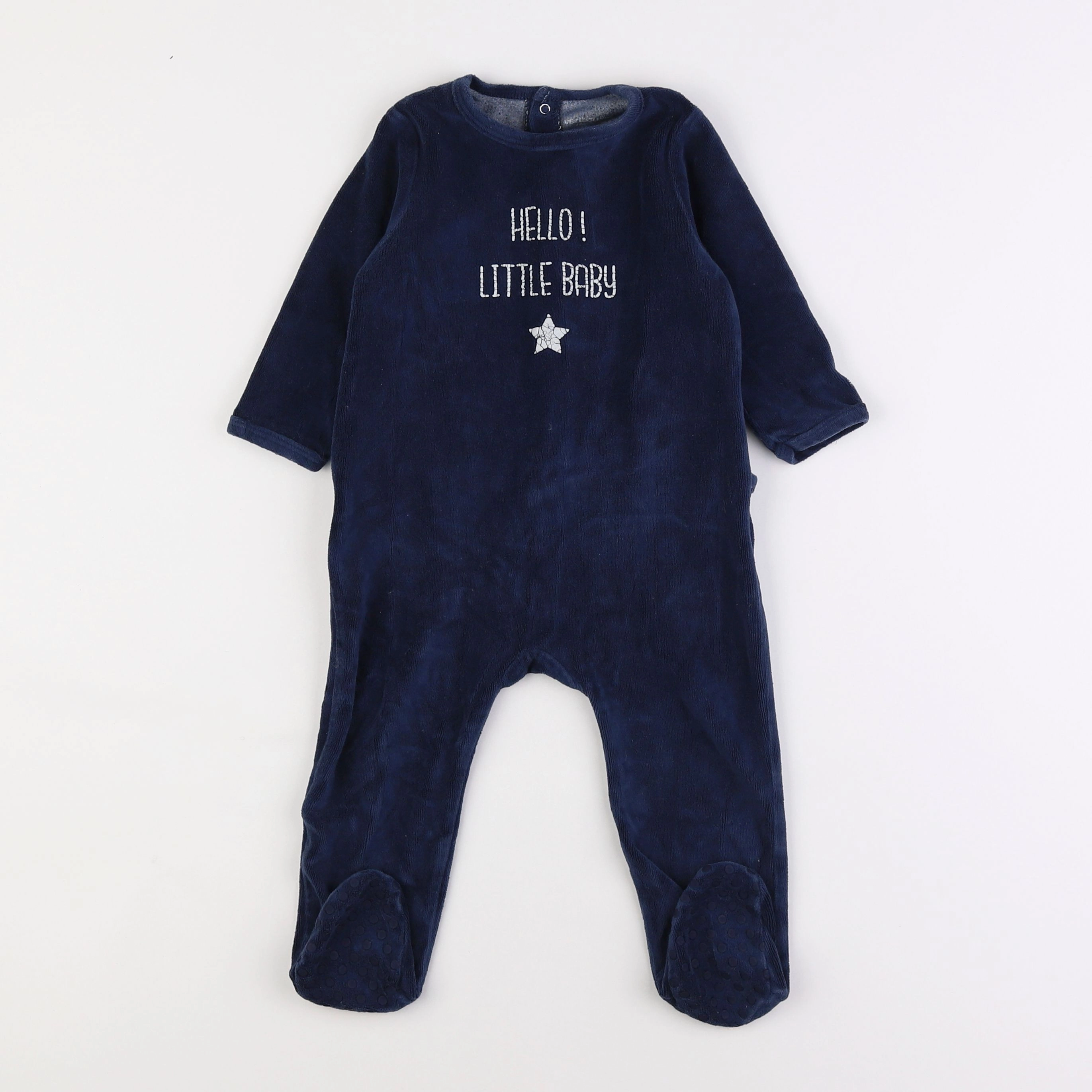 Vertbaudet - pyjama velours bleu - 2 ans