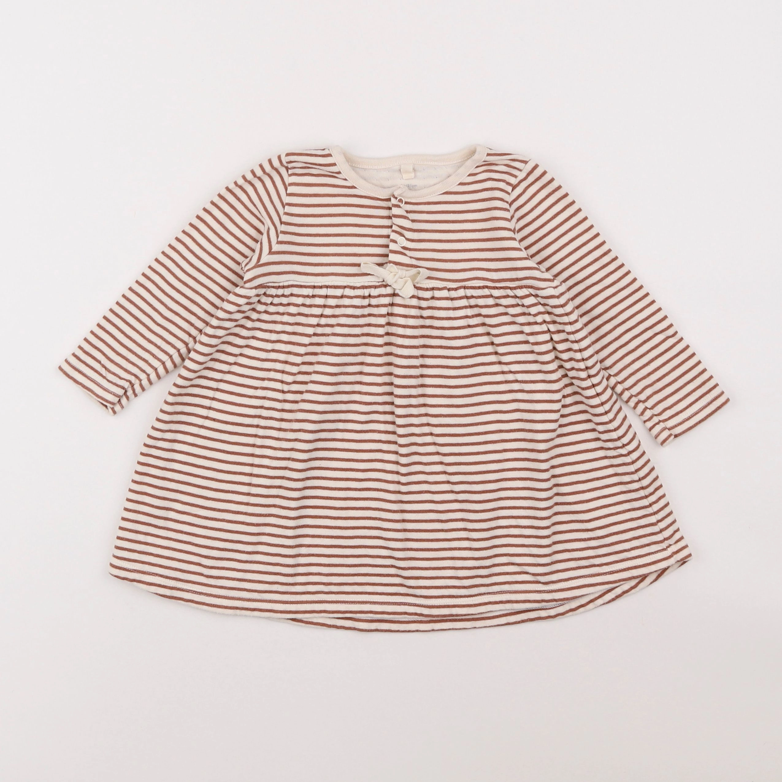 Petit Bateau - robe beige - 18 mois