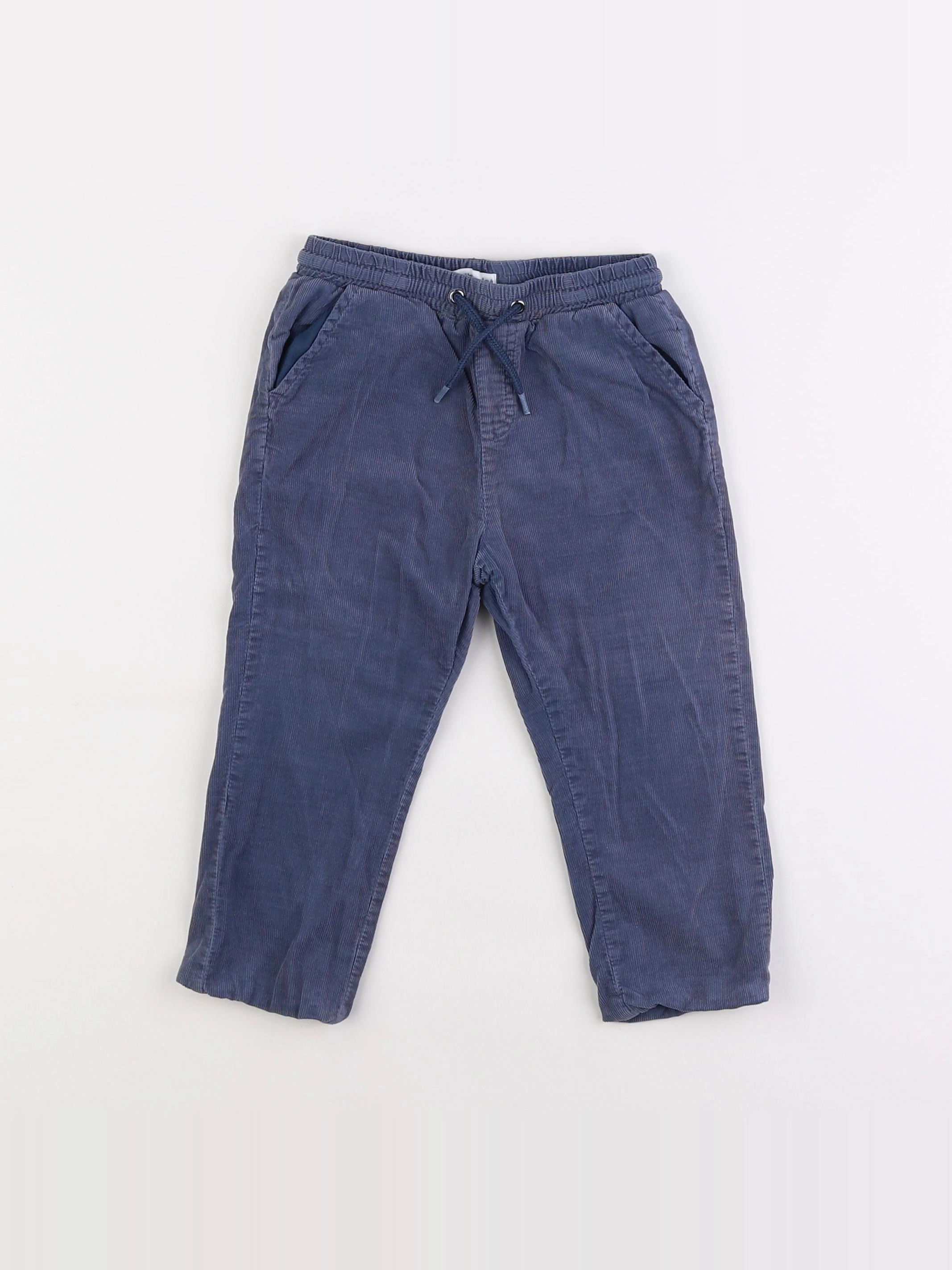 Vertbaudet - pantalon doublé bleu - 2 ans