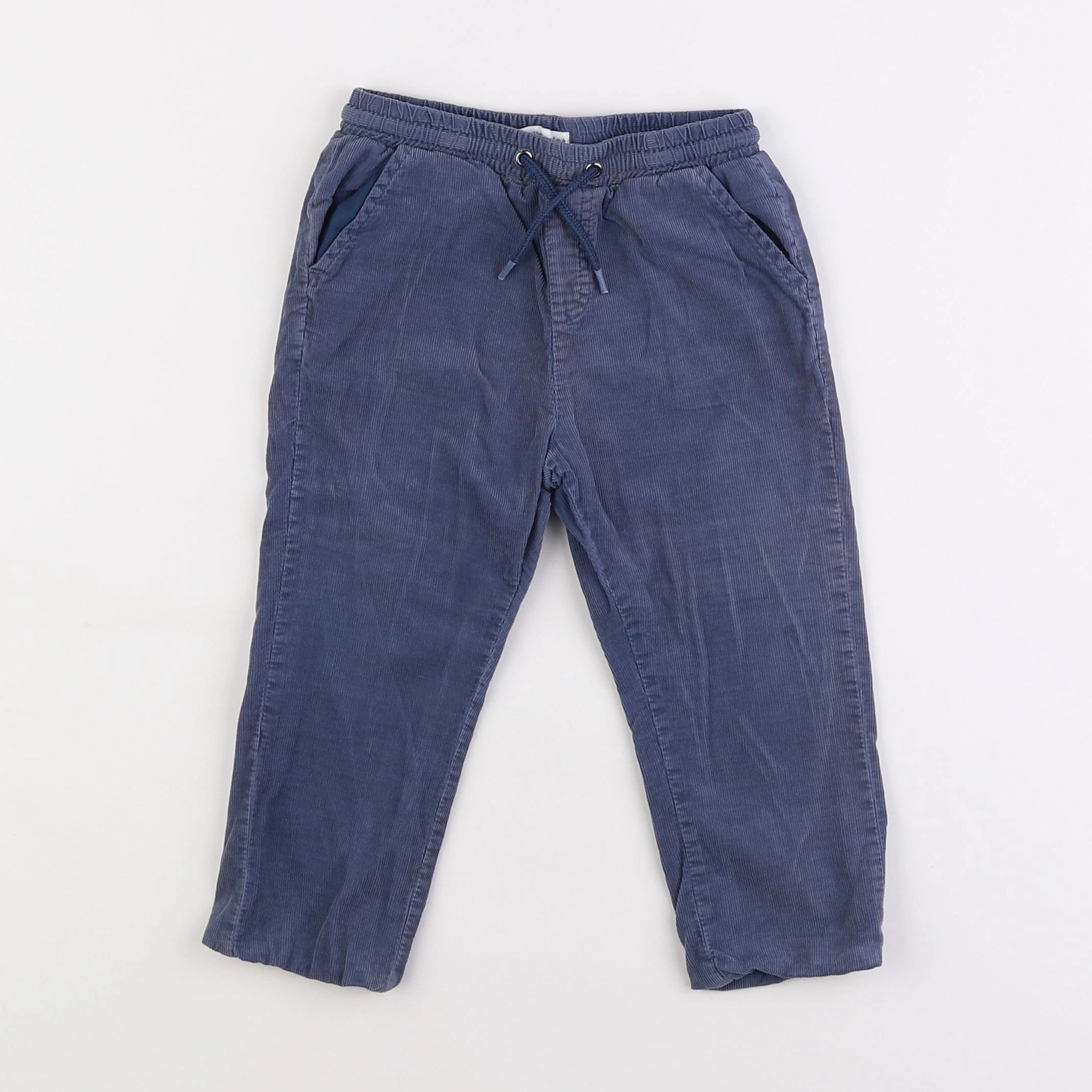 Vertbaudet - pantalon doublé bleu - 2 ans