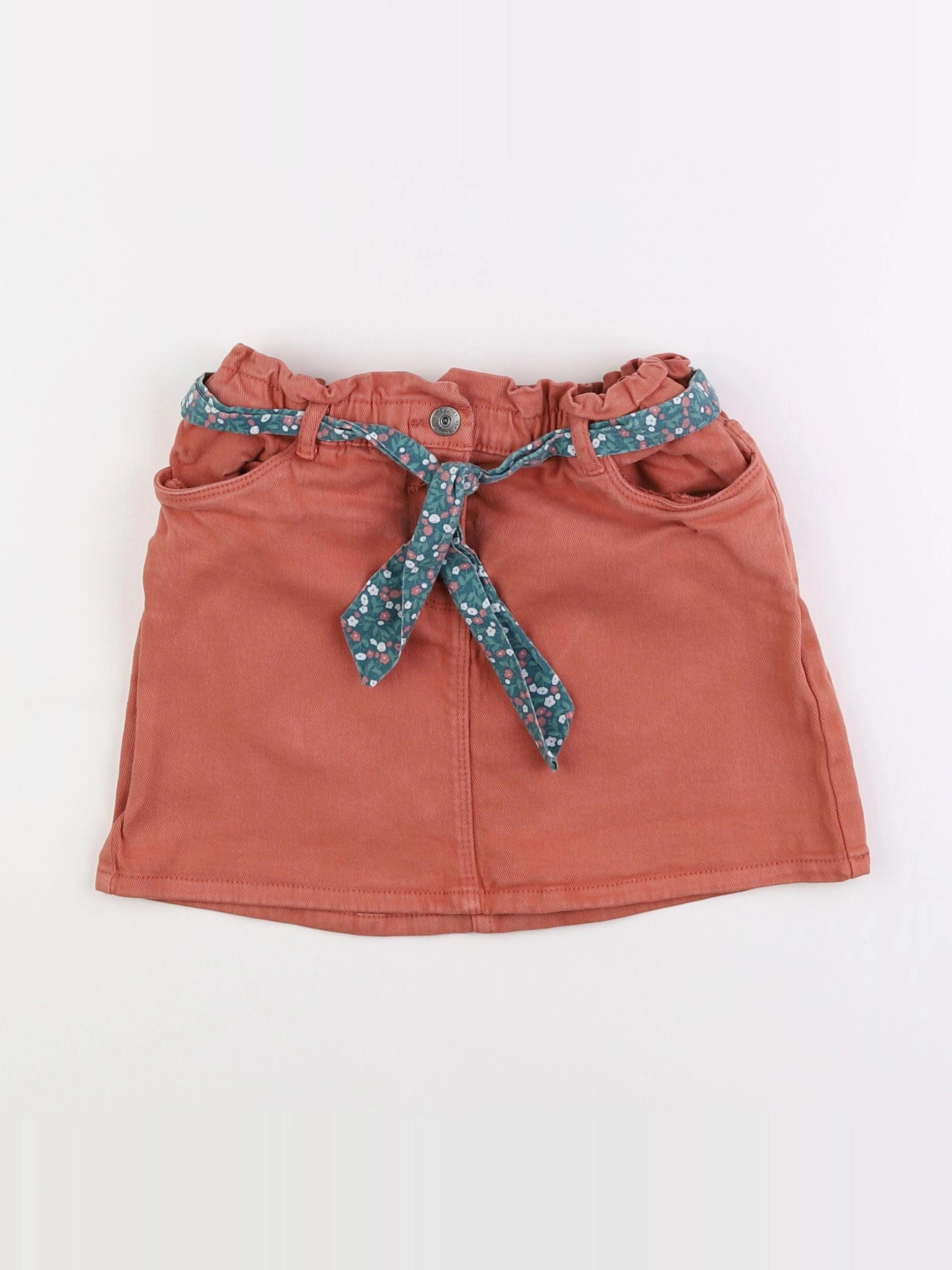 Vertbaudet - jupe orange - 9 ans