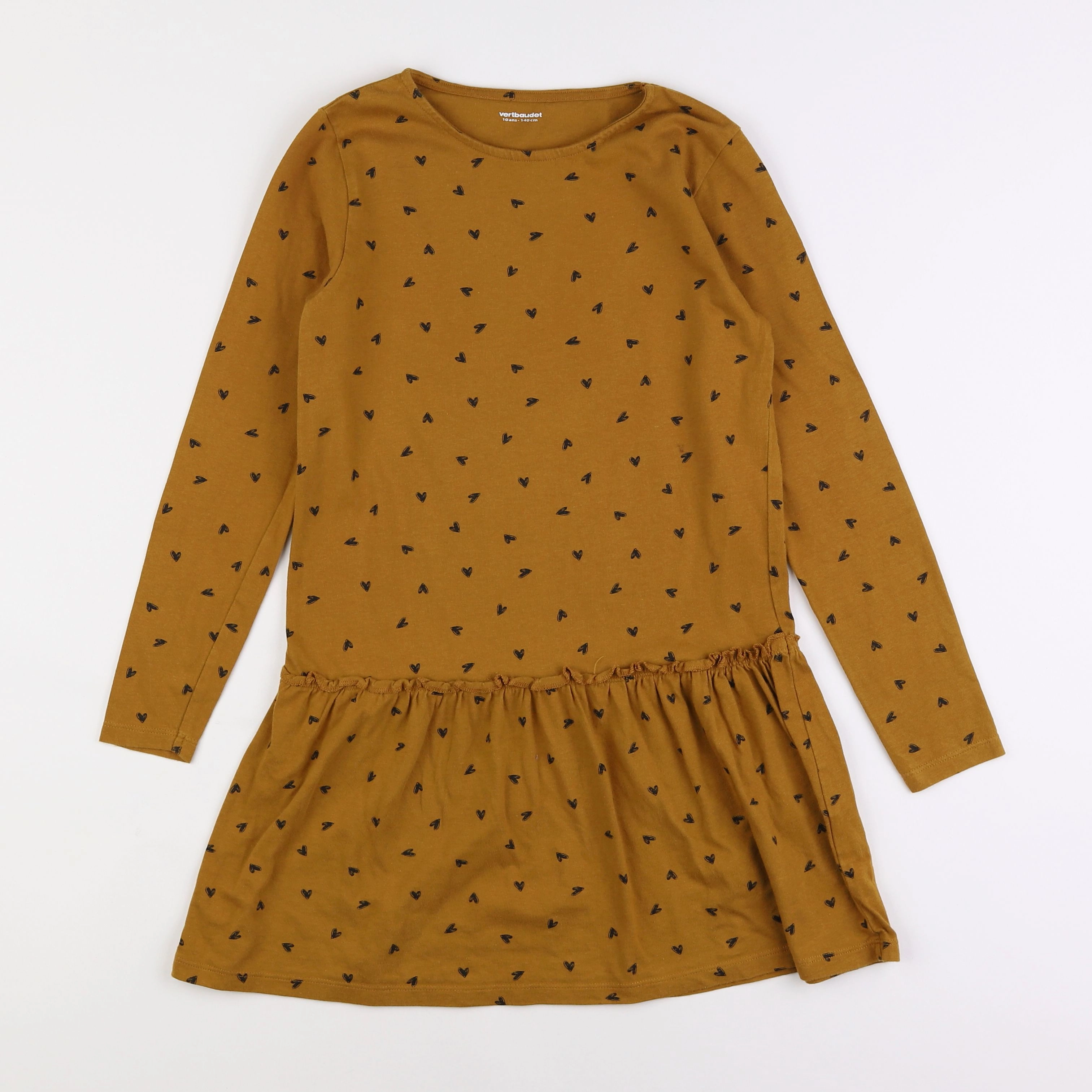 Vertbaudet - robe marron - 10 ans