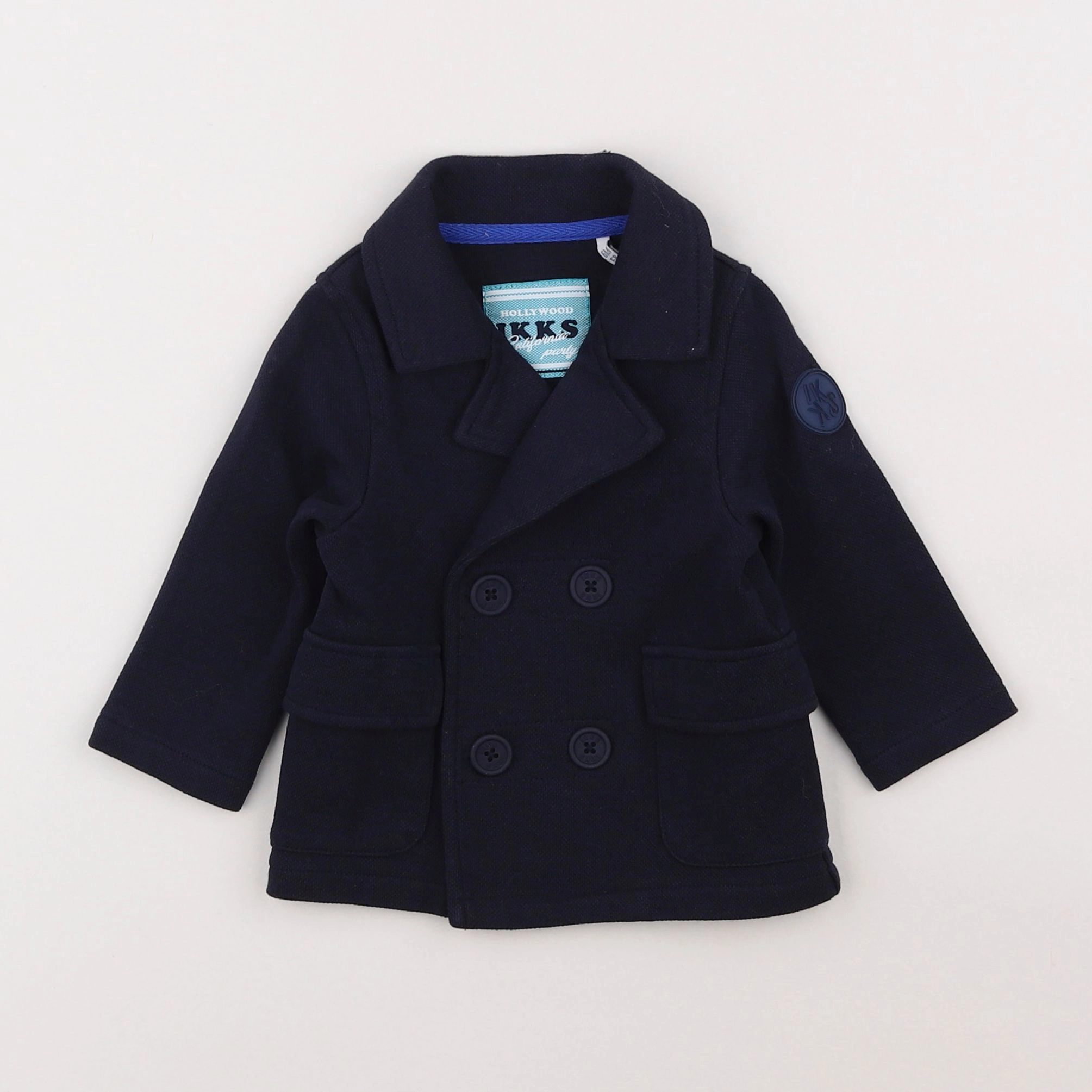 IKKS - veste imprimé au dos bleu - 6 mois