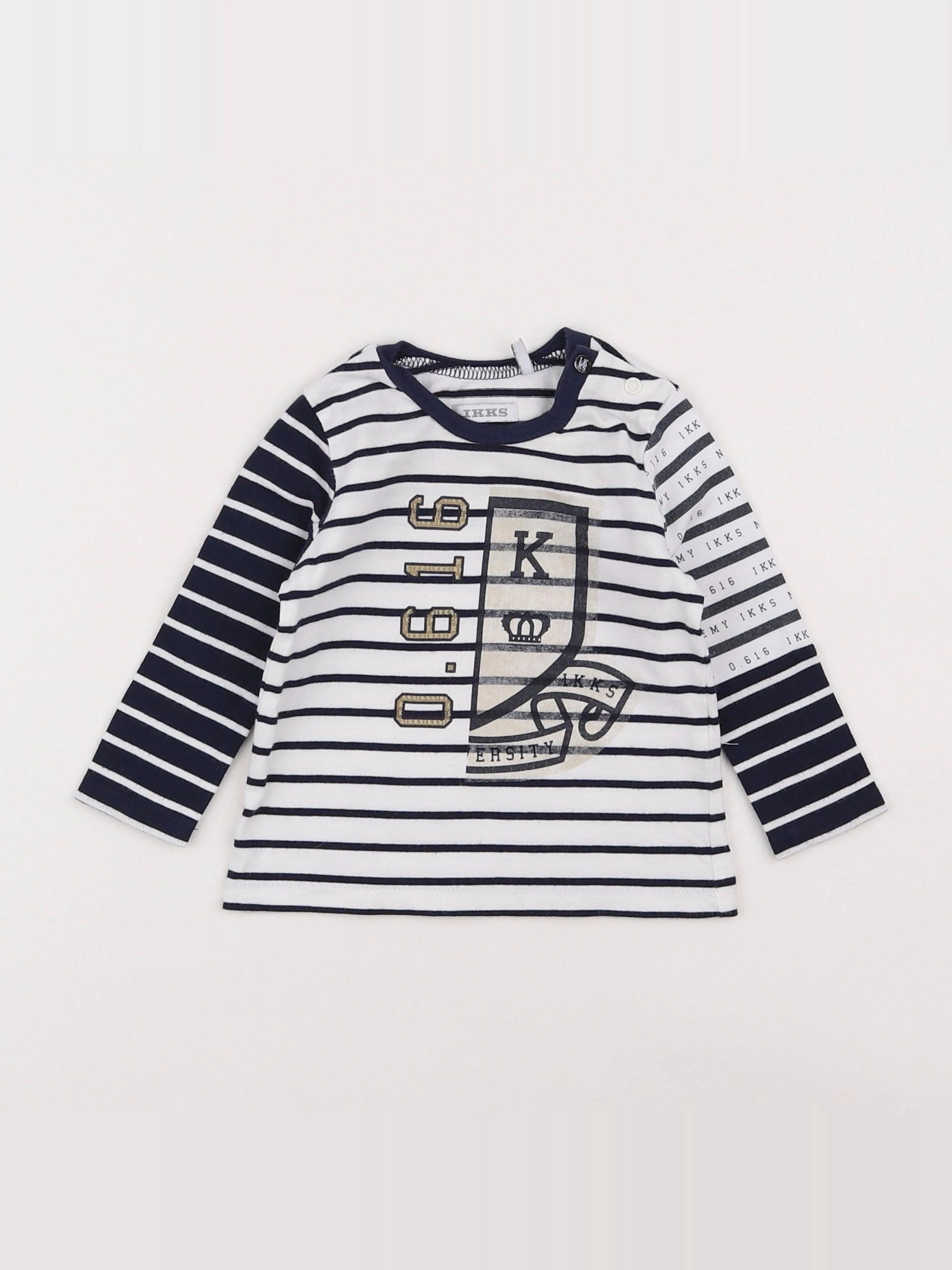 IKKS - tee-shirt bleu - 6 mois