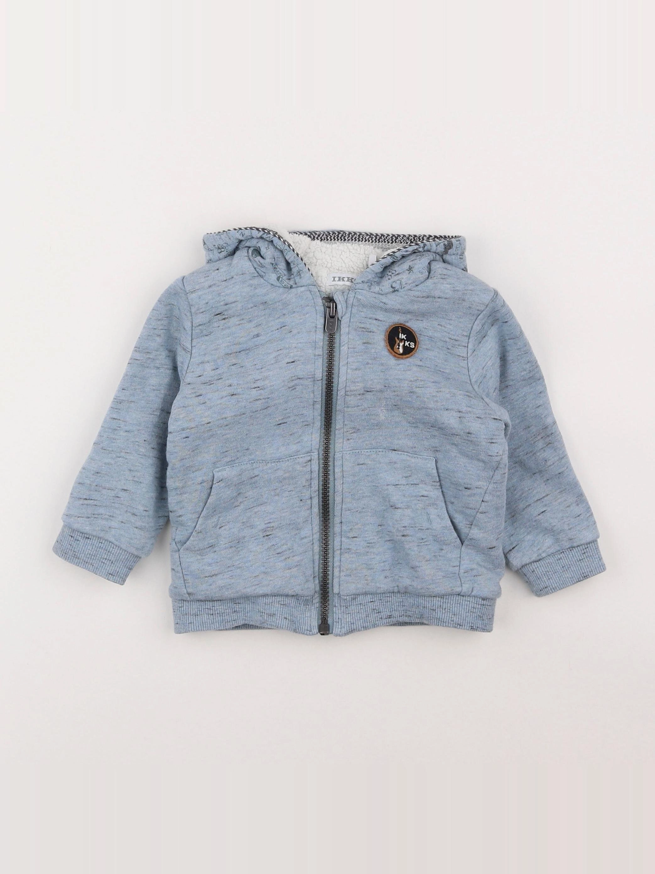 IKKS - sweat bleu - 12 mois