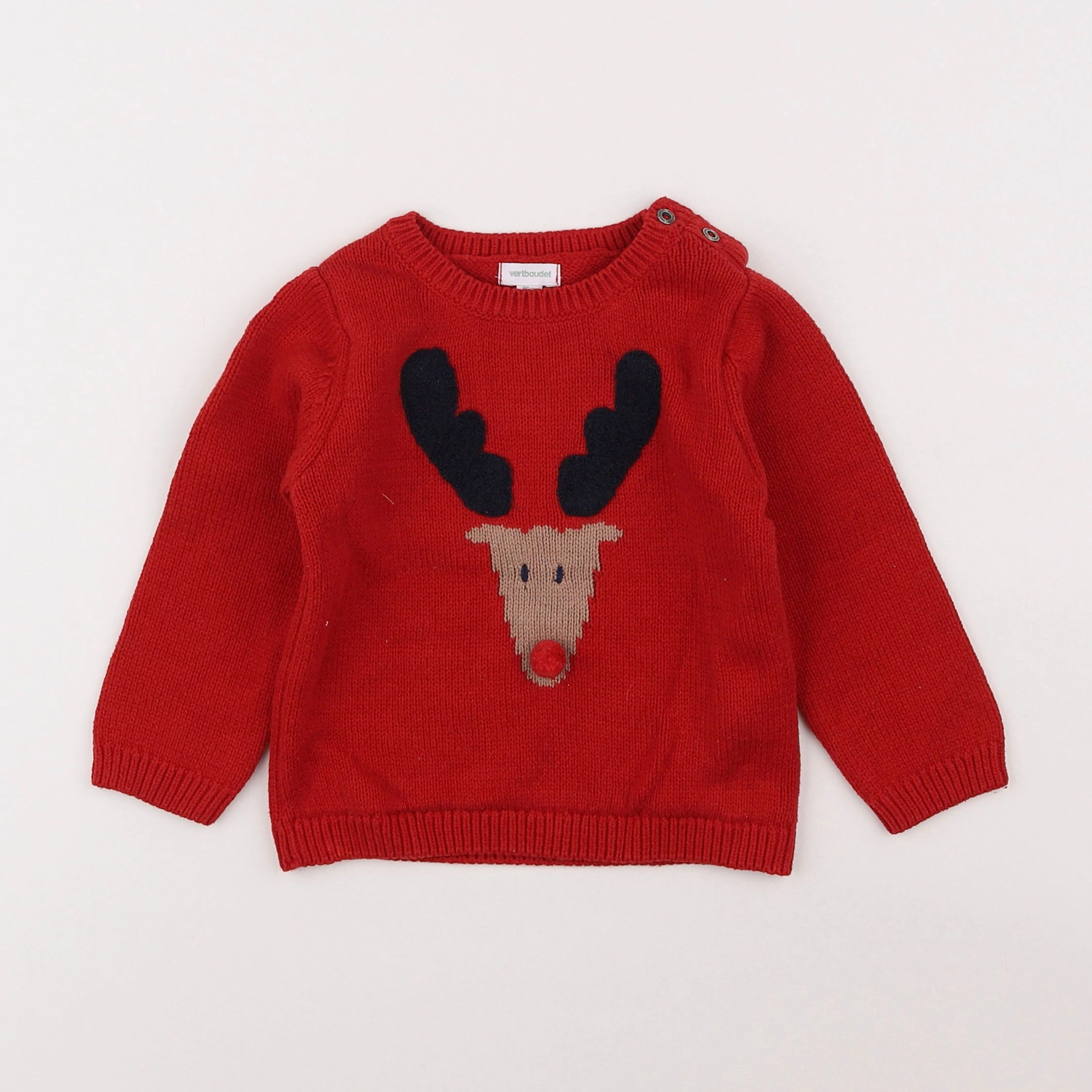 Vertbaudet - pull rouge - 2 ans