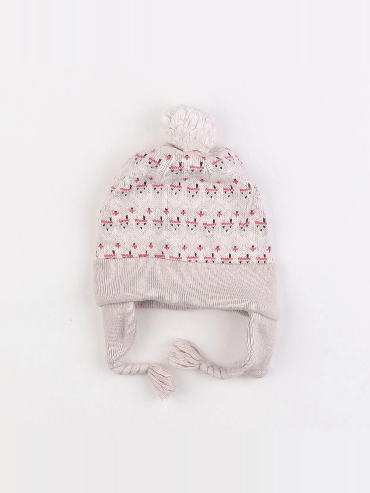 Vertbaudet - bonnet beige - 3/6 mois