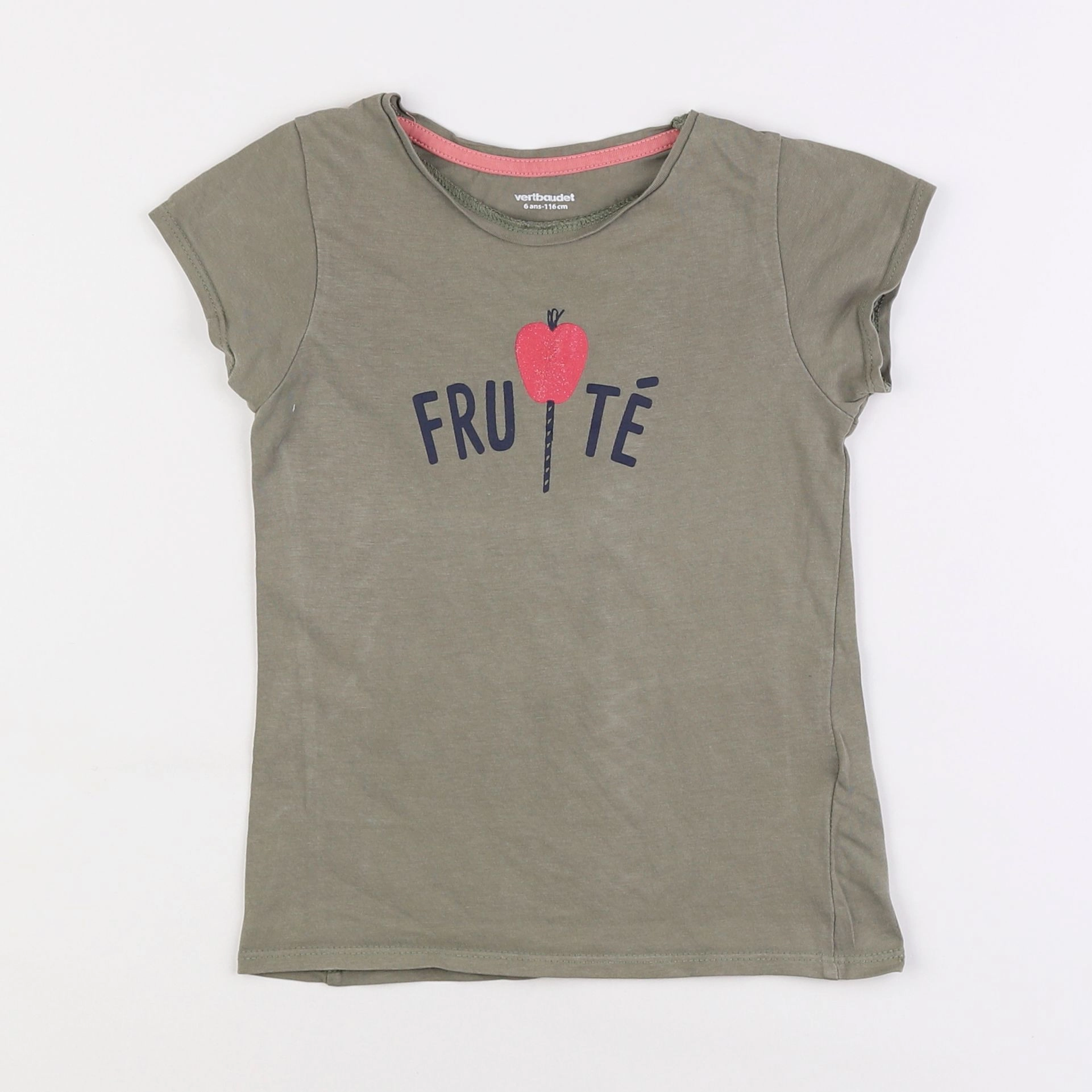 Vertbaudet - tee-shirt vert - 6 ans