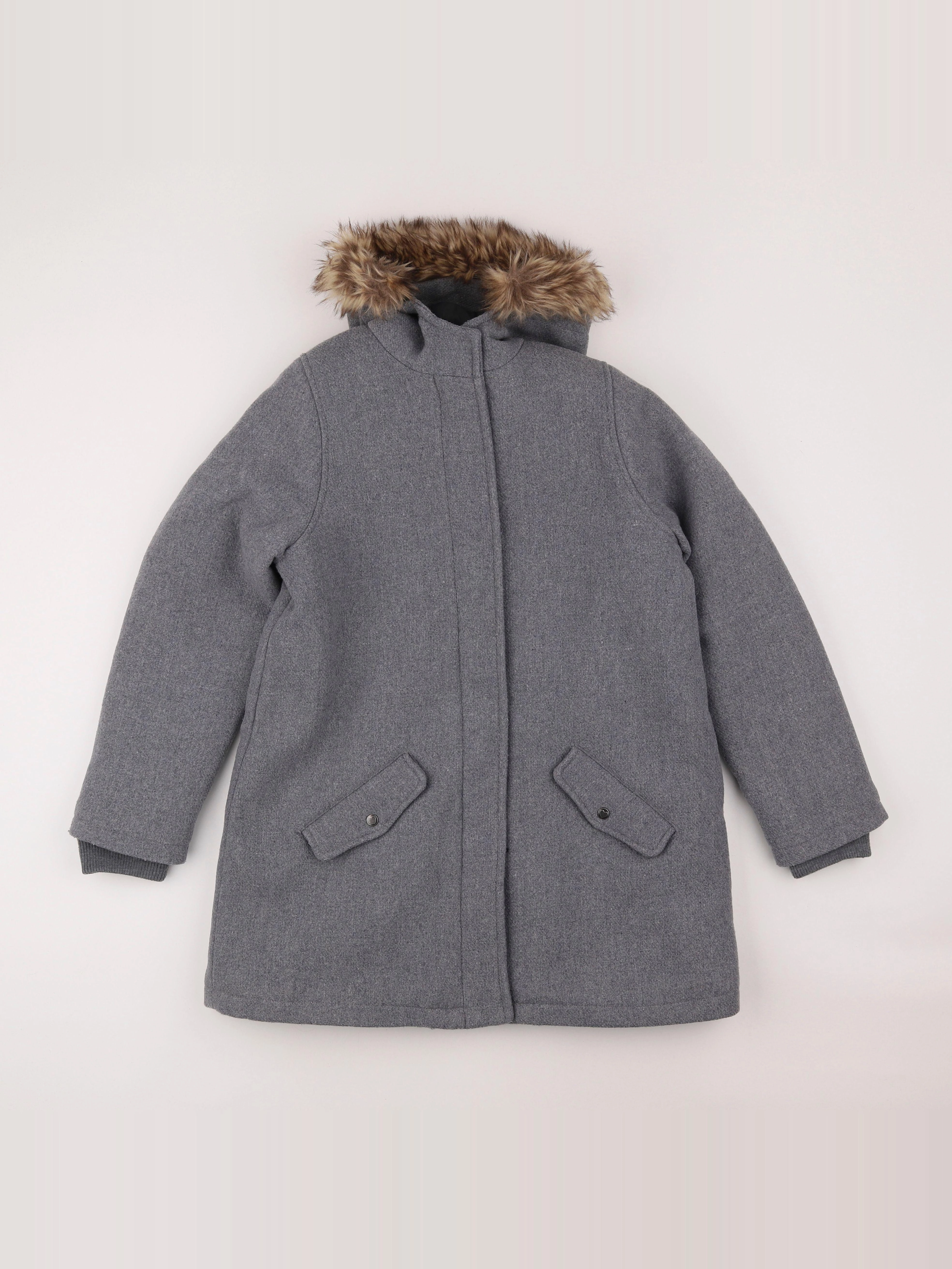 Vertbaudet - manteau gris - 14 ans