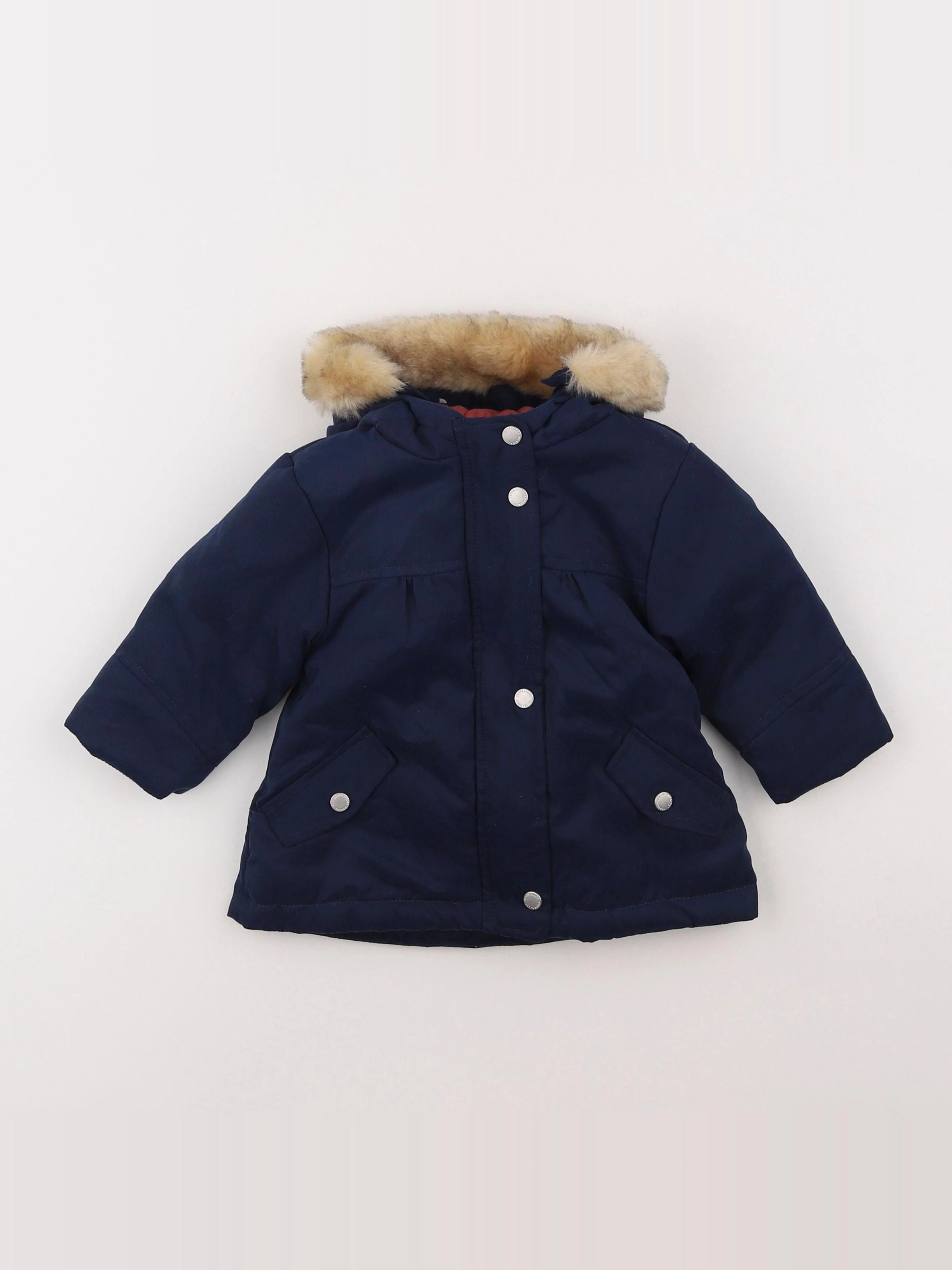 Vertbaudet - manteau bleu - 6 mois
